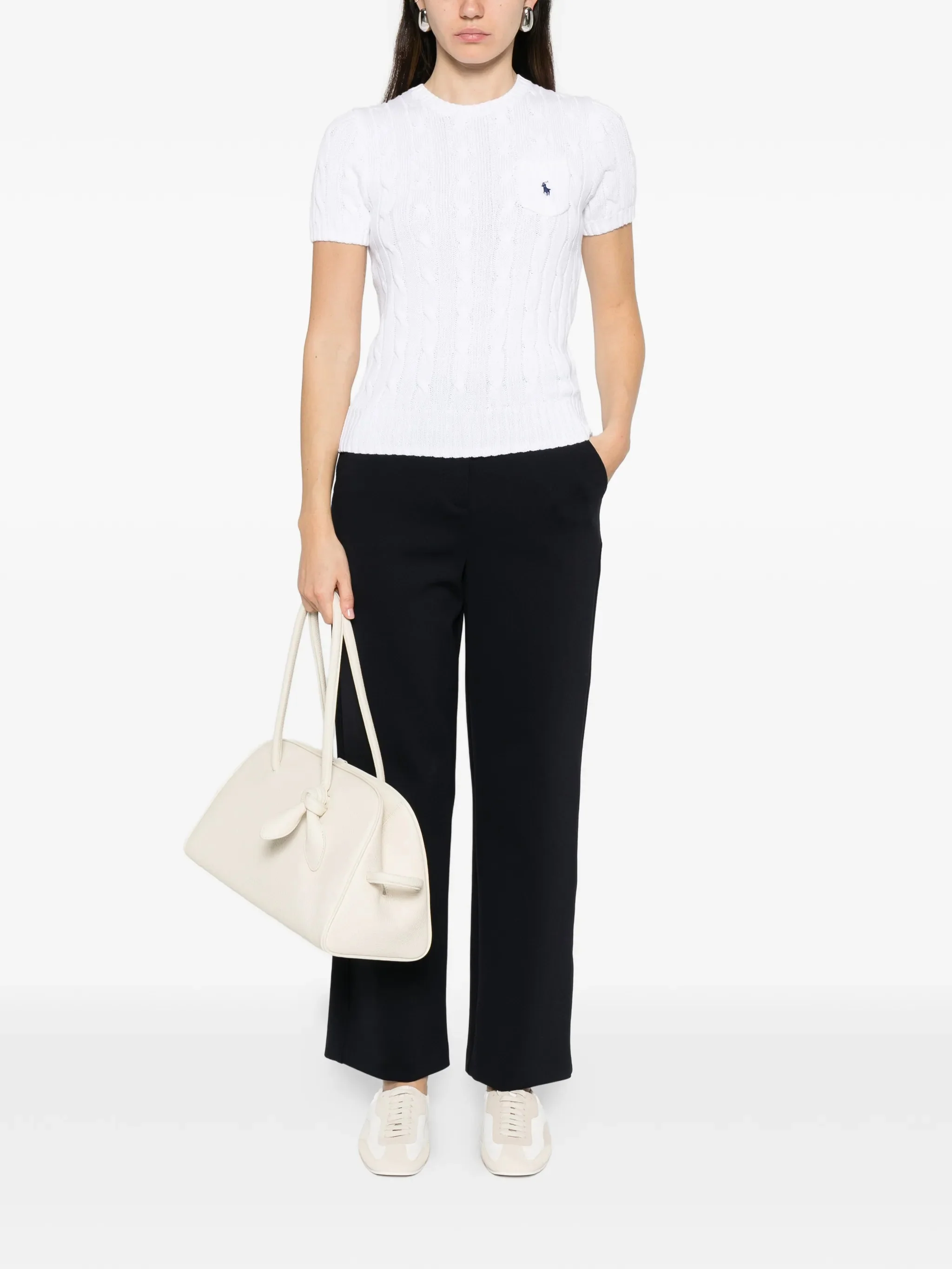 Polo Ralph Lauren Short Sleeve Ribbed Cuff Top with Patch Pocket - Size S - Image 2