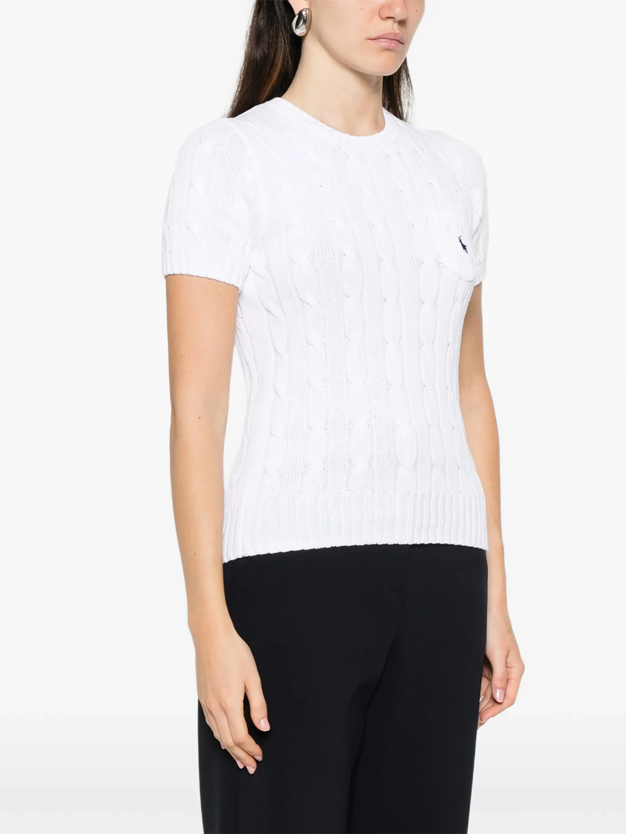 Polo Ralph Lauren Short Sleeve Ribbed Cuff Top with Patch Pocket - Size S - Image 3