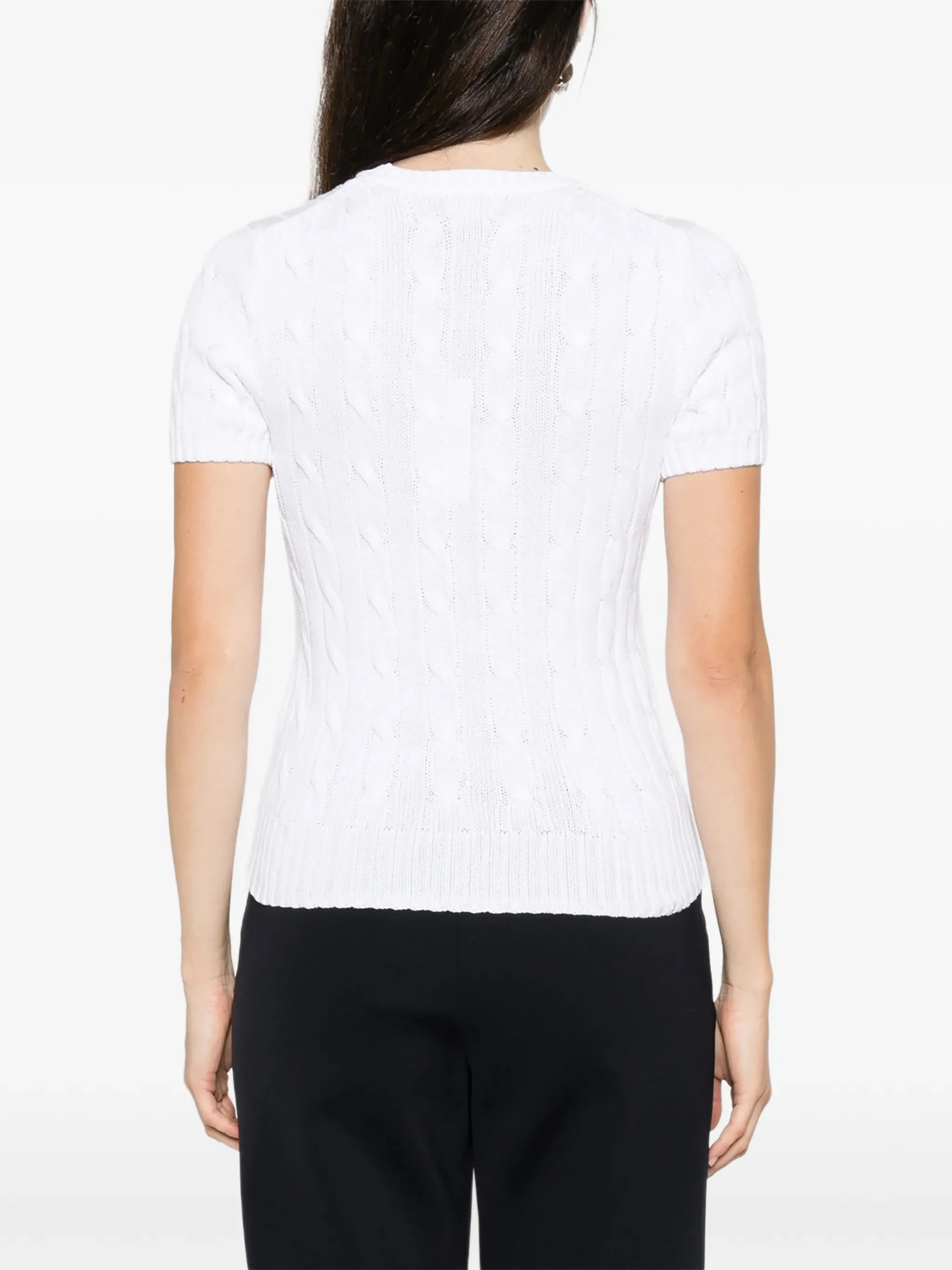 Polo Ralph Lauren Short Sleeve Ribbed Cuff Top with Patch Pocket - Size S - Image 4
