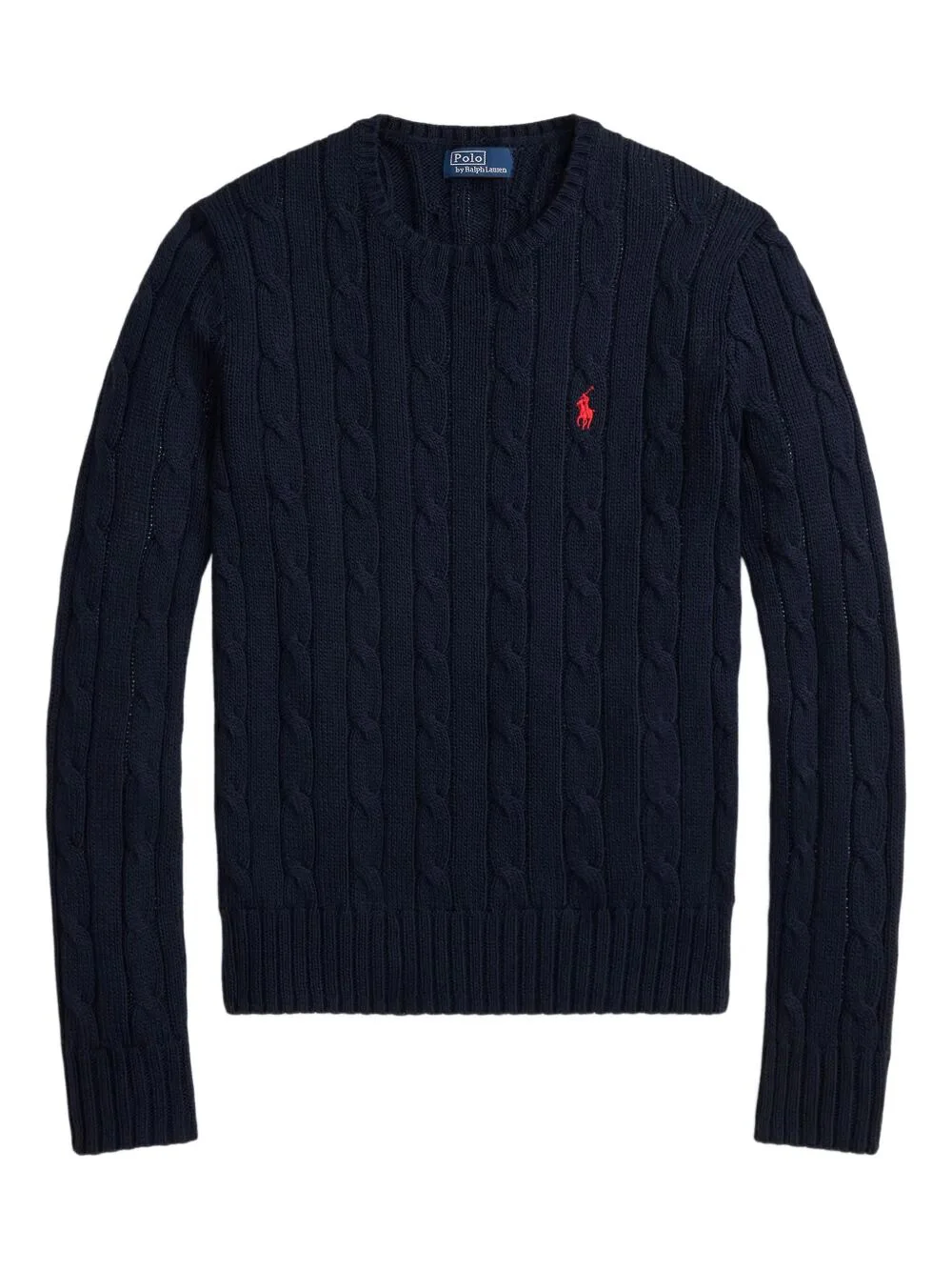 Polo Ralph Lauren Slim Fit Cable Knit Crew Neck Sweater - Hip Length