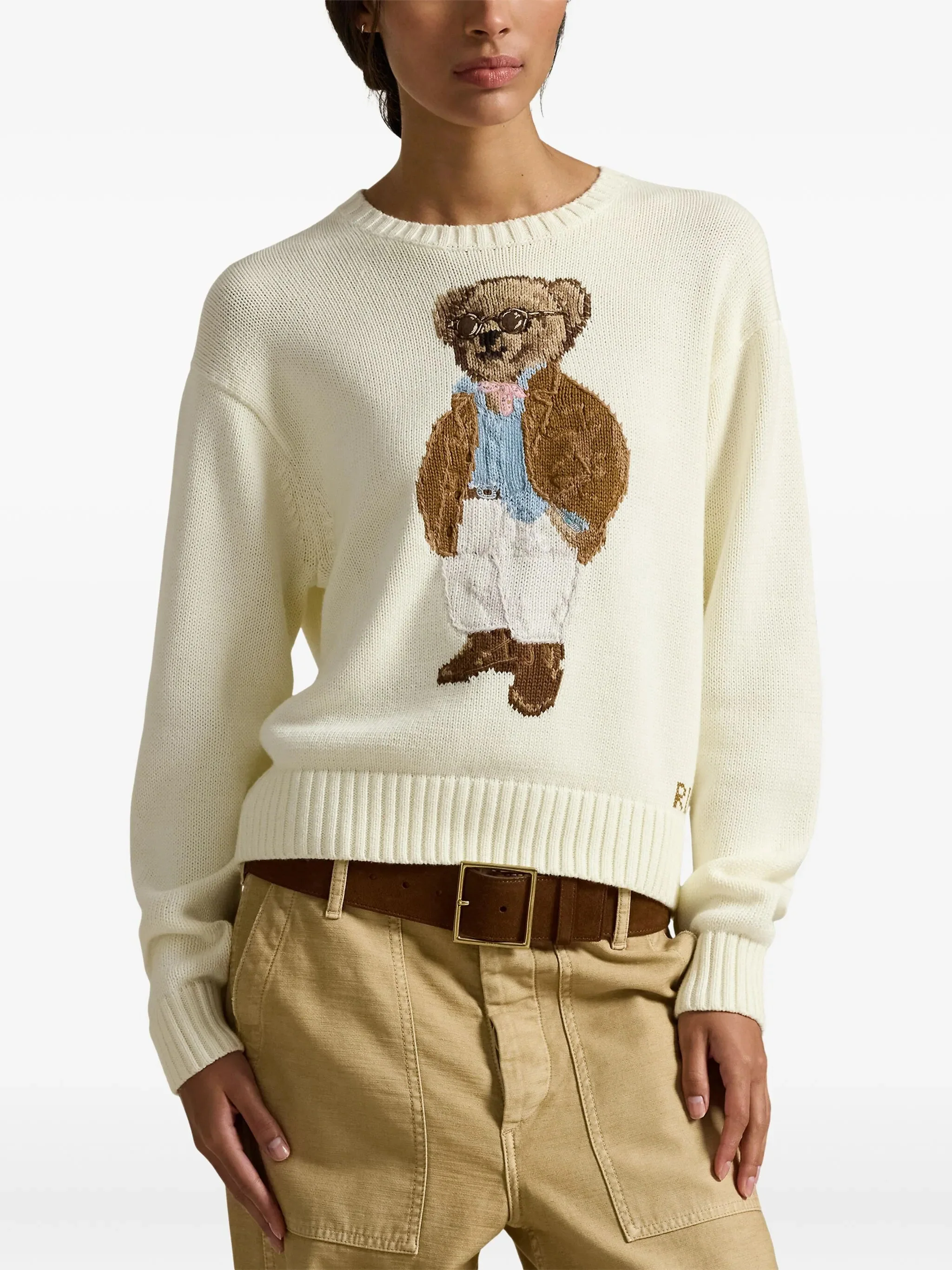 Polo Ralph Lauren Women's Rib-Knit Drop-Shoulder Long Sleeve Sweater - Image 3