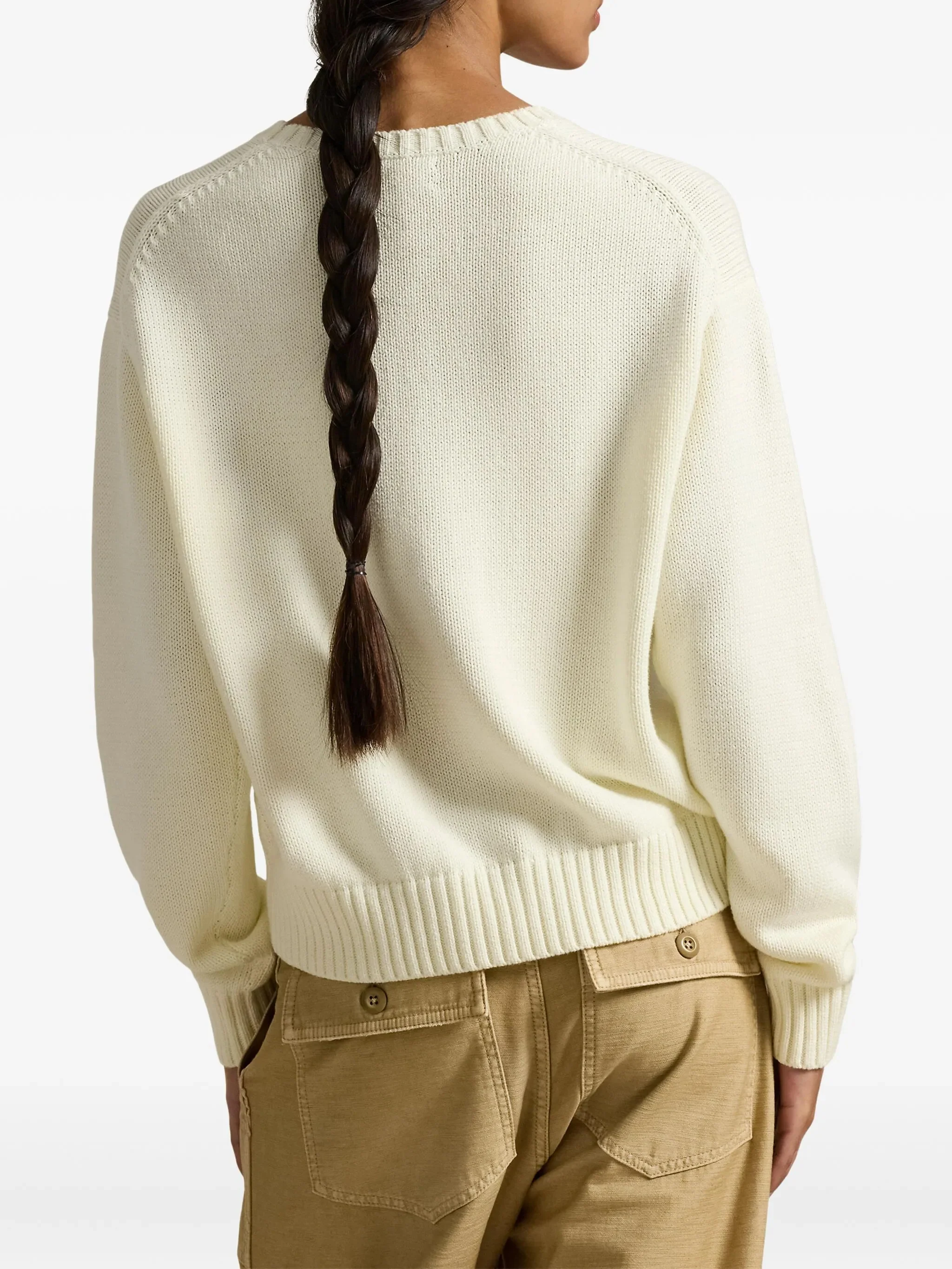 Polo Ralph Lauren Women's Rib-Knit Drop-Shoulder Long Sleeve Sweater - Image 4