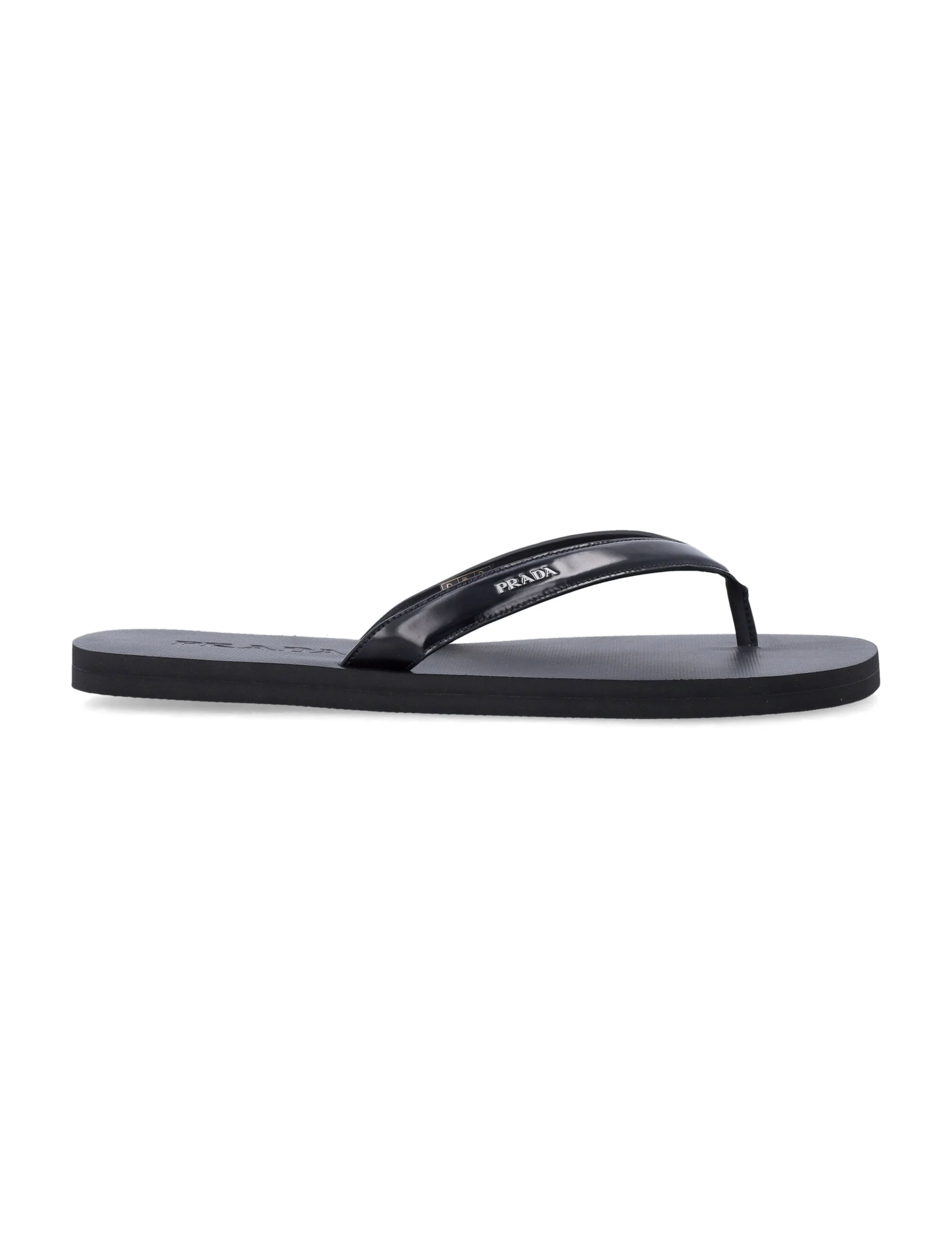 Prada Brushed Leather Flip-flops