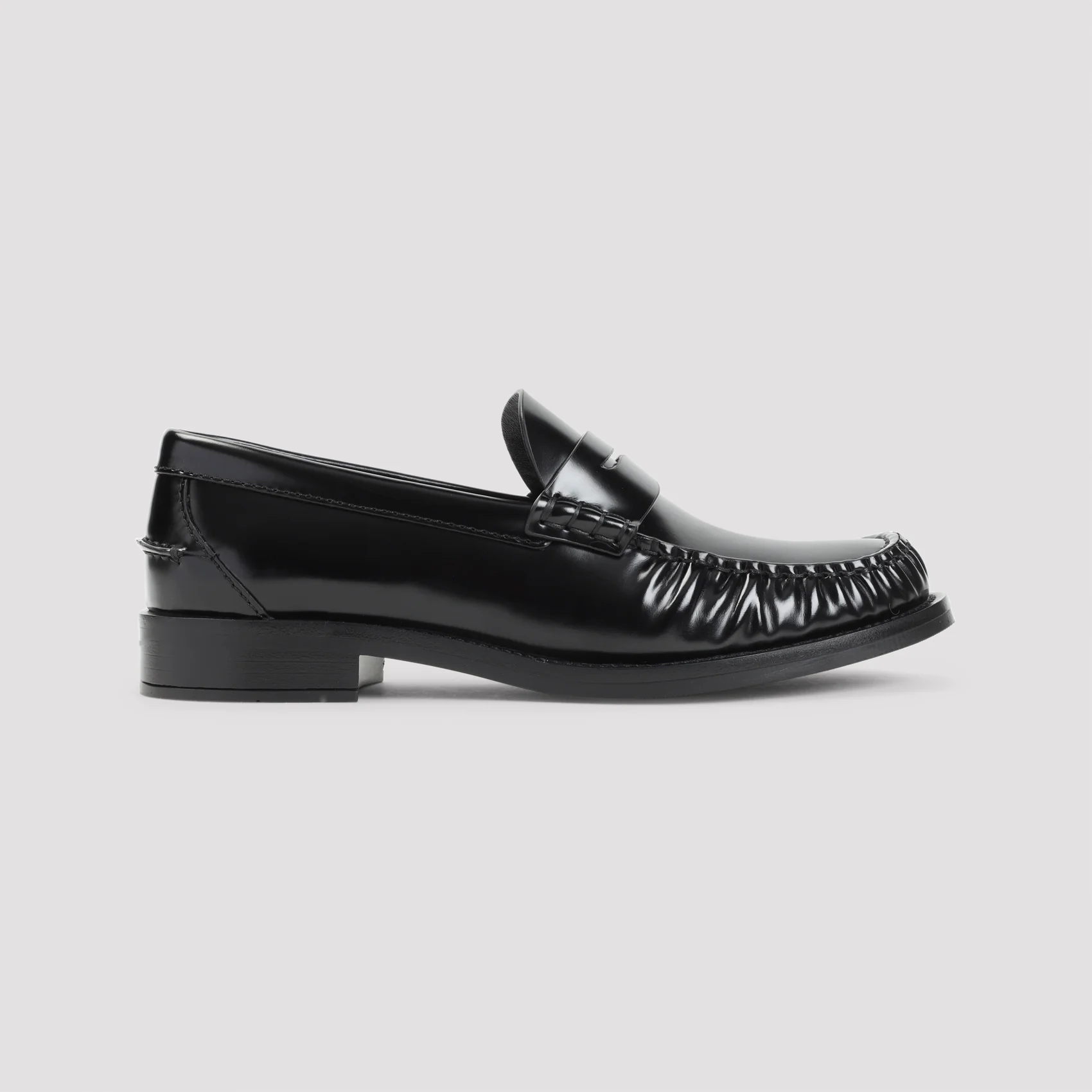 PRADA Brushed Leather Loafers - Image 2
