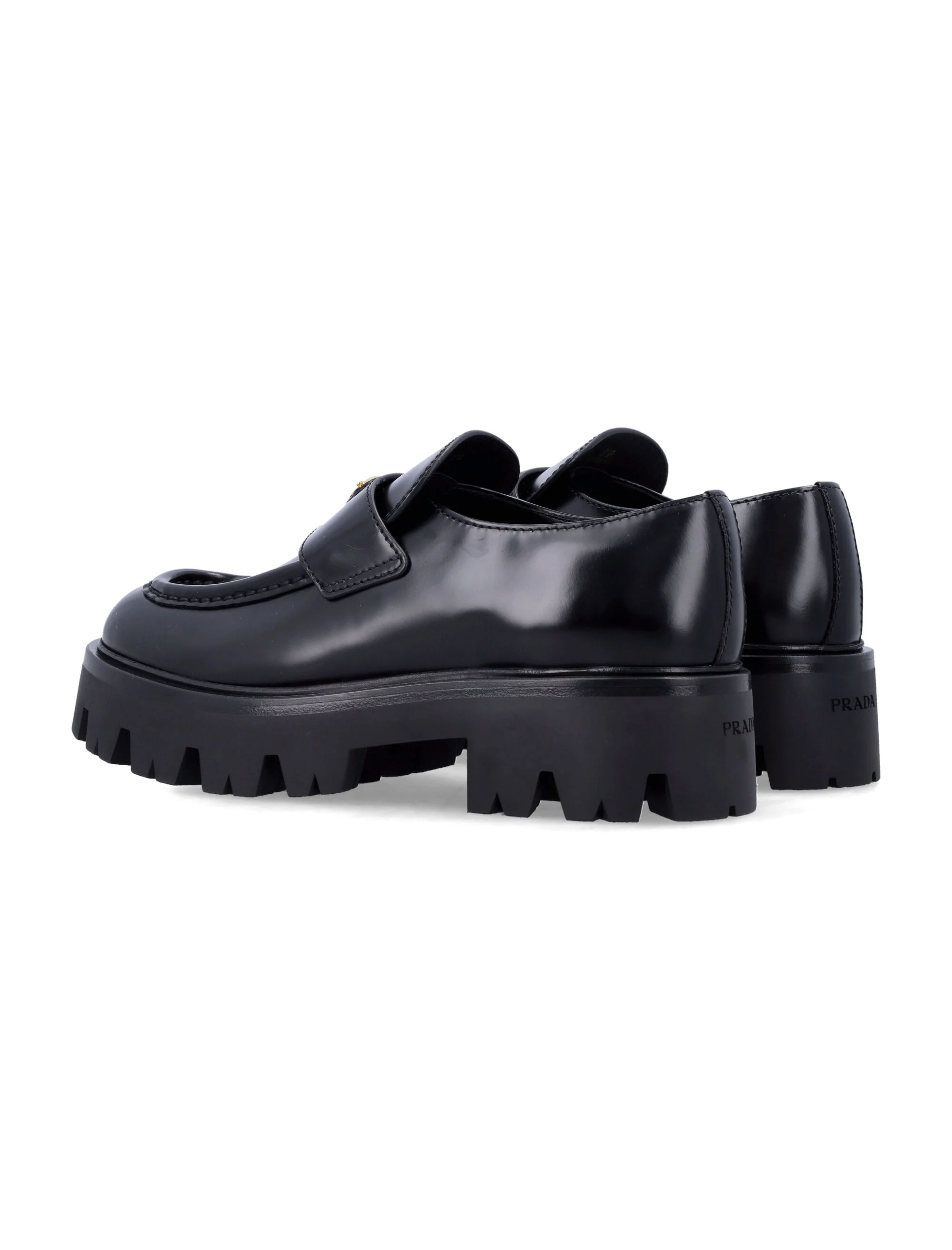 Prada Brushed Leather Loafers - Image 3