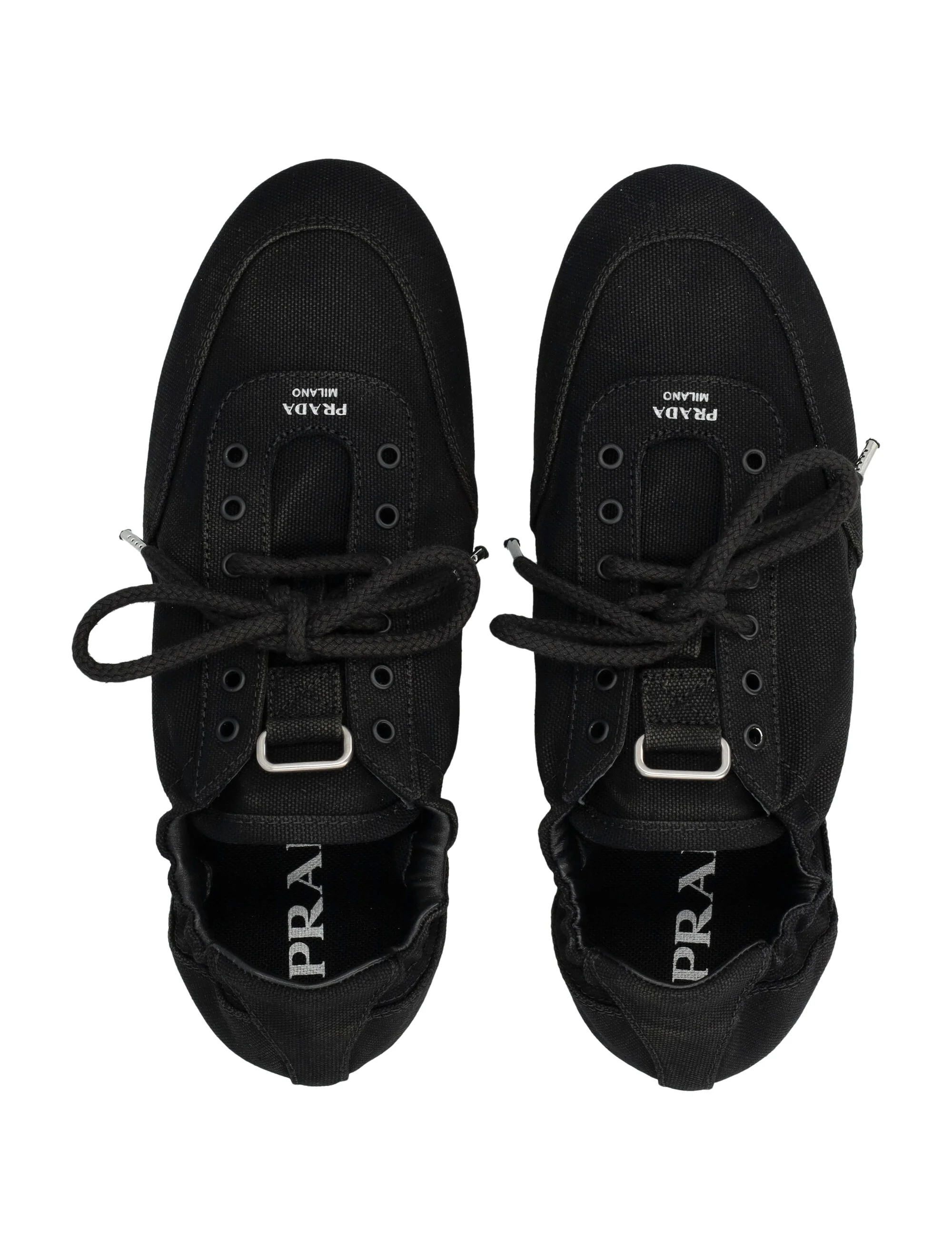 Prada Collapse Canvas Sneakers - Image 2