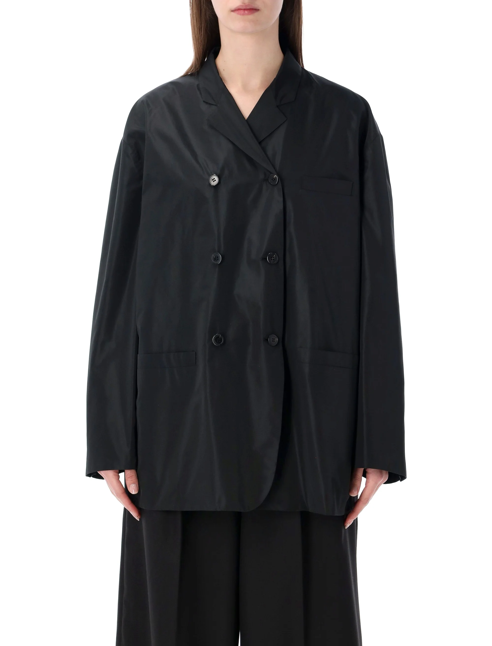 Prada Double-breasted Technical Taffeta Jacket
