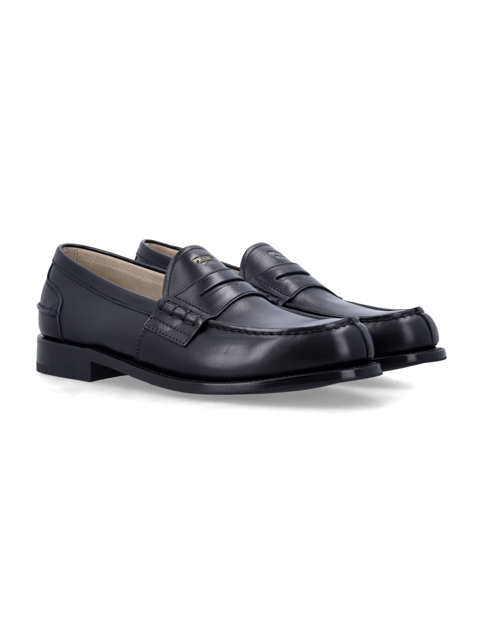 Prada Elegant Leather Loafers - Image 2