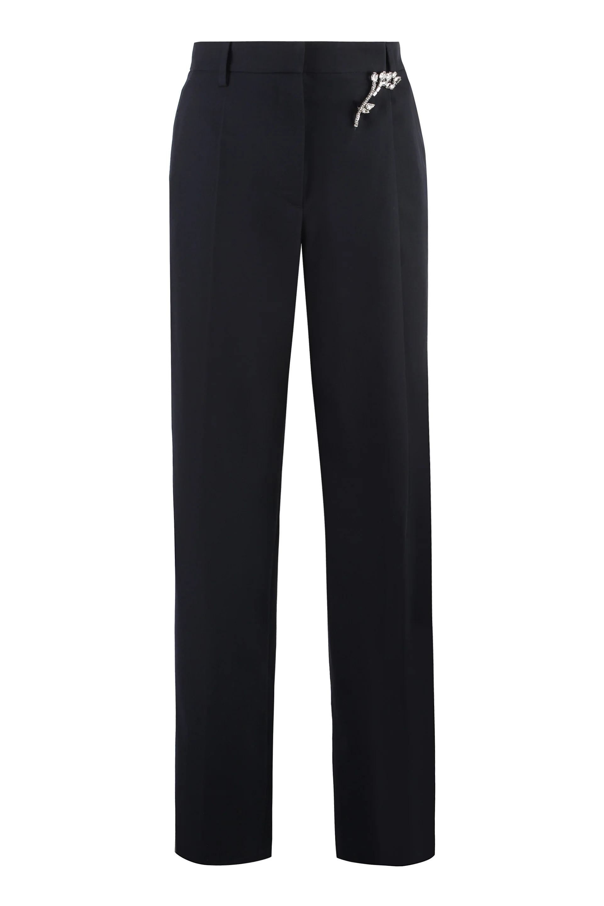 Prada Elegant Wool Gabardine Trousers for Women