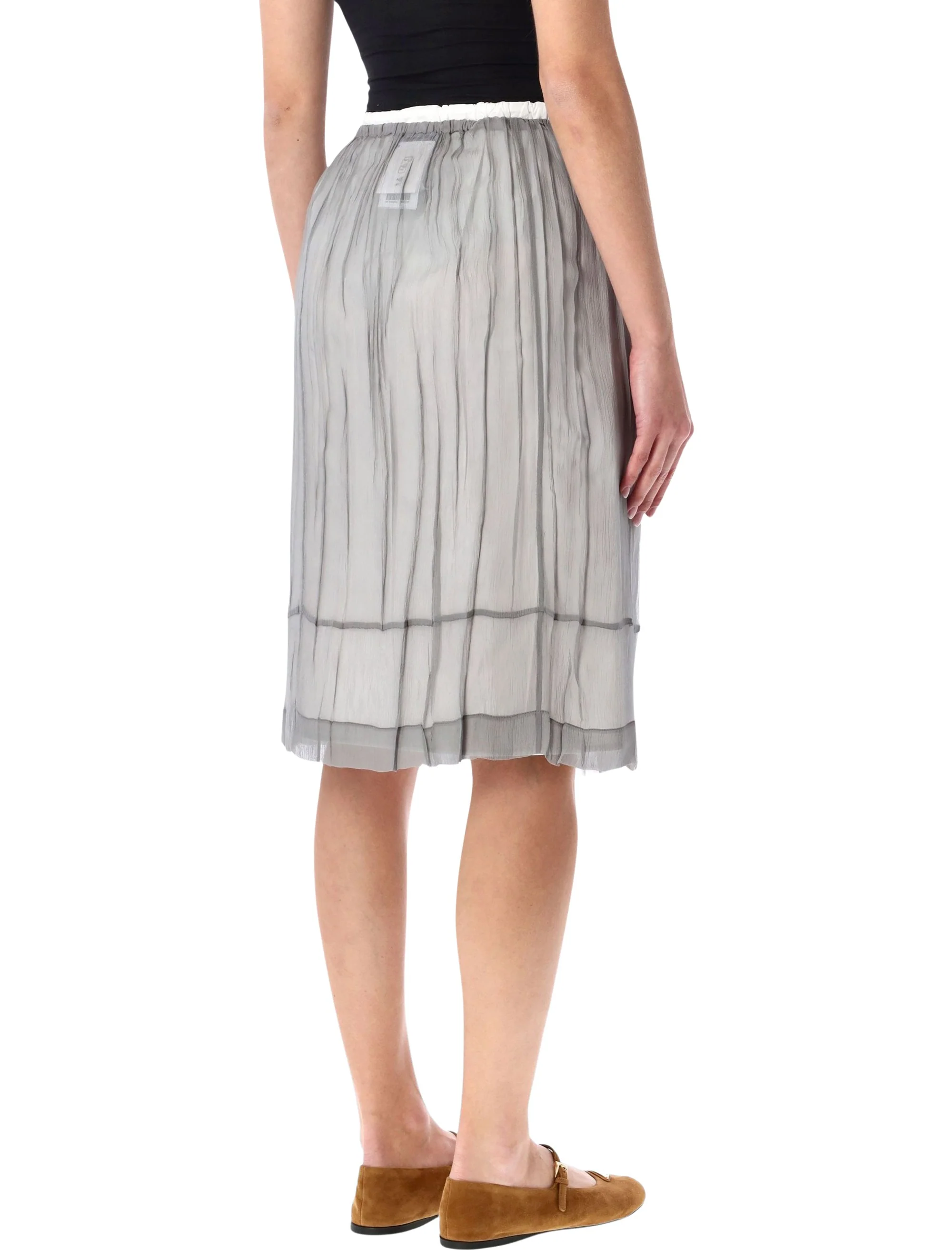 Prada Embroidered Chiffon Midi-skirt - Image 2