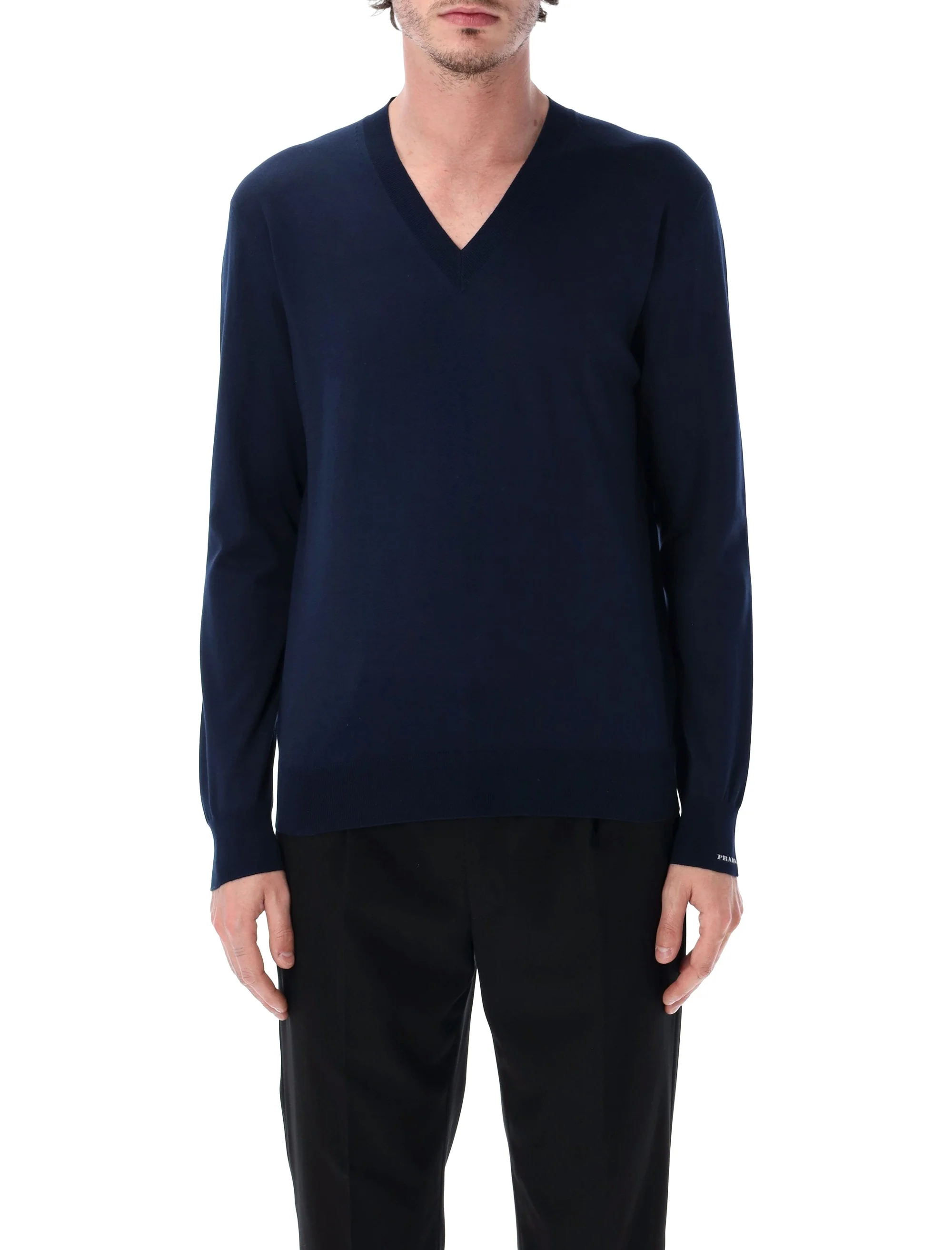 Prada Essential Slim-Fit V-Neck Sweater - Size 50