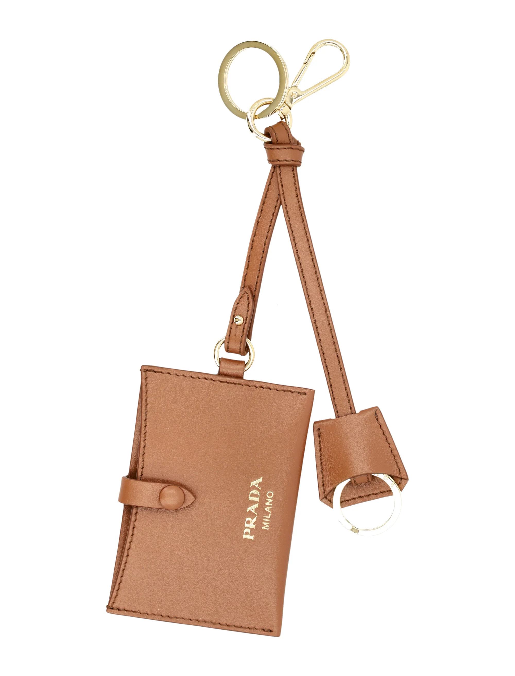 Prada Leather Cardholder Keychain
