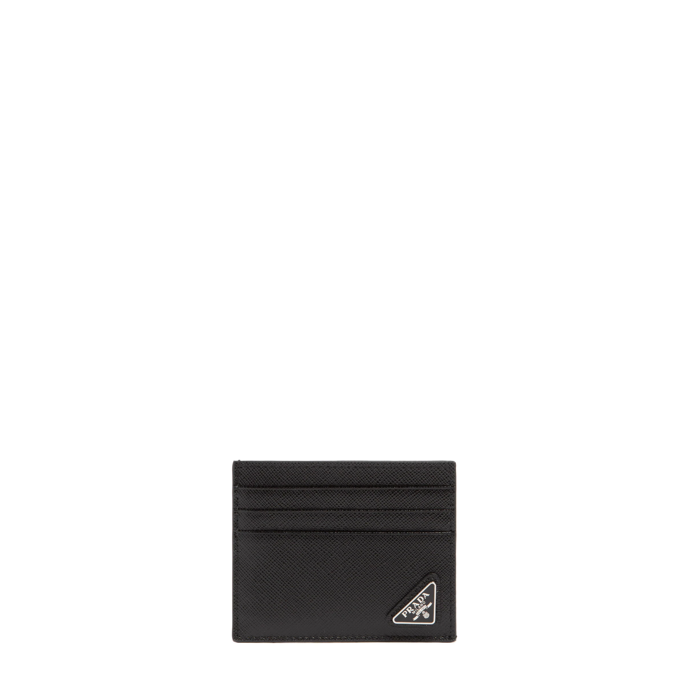 Prada Mini Leather Card Holder - Image 2