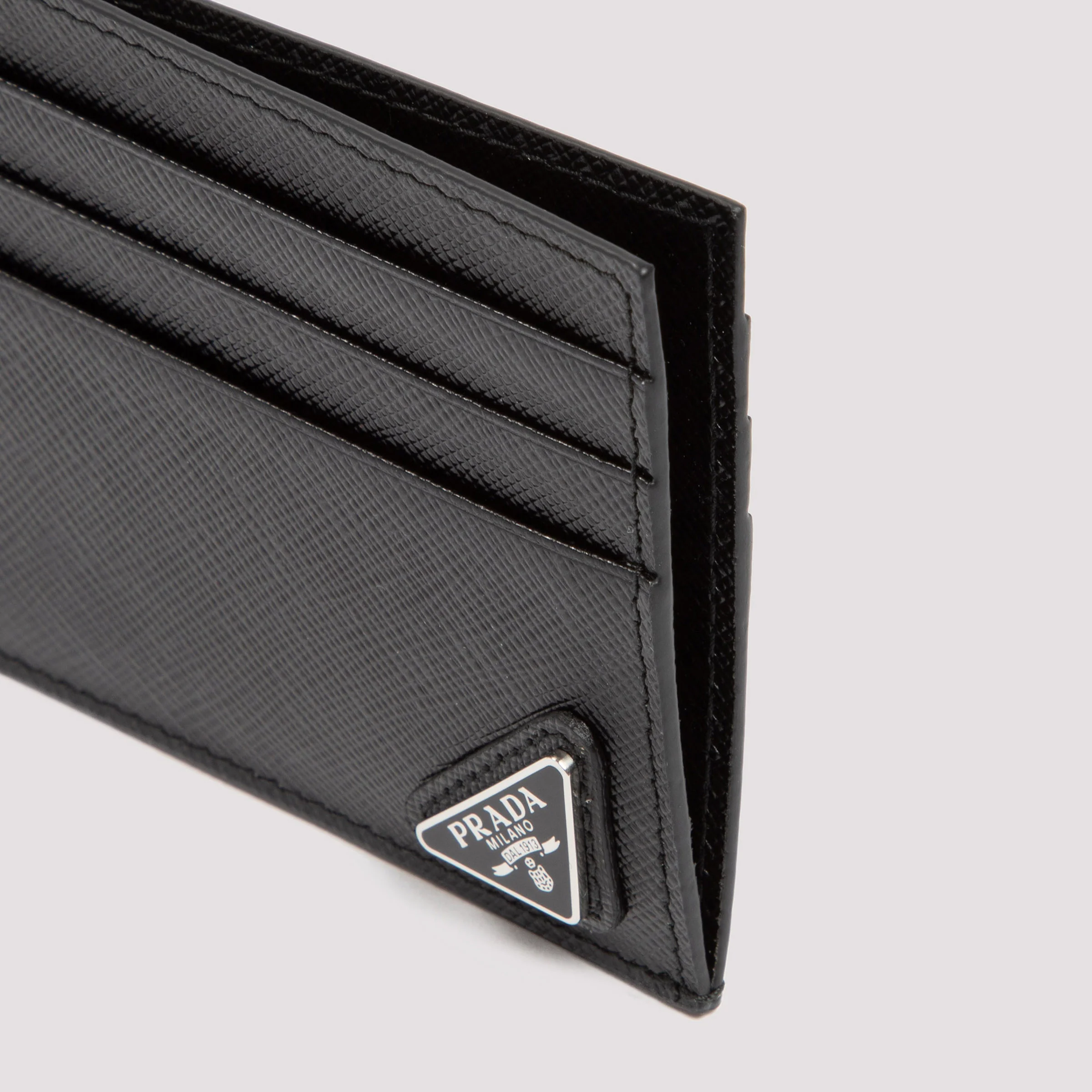 Prada Mini Leather Card Holder - Image 5