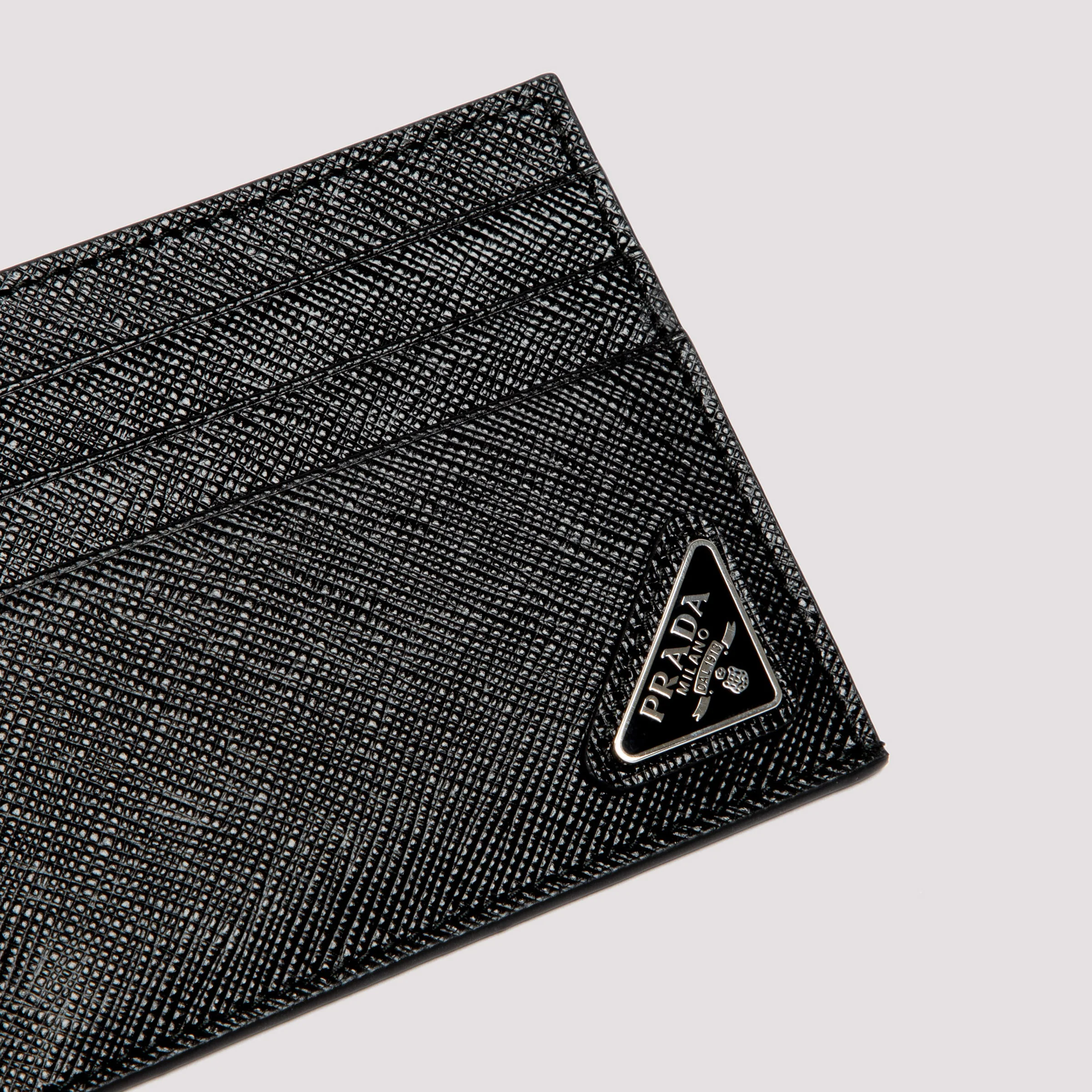 Prada Mini Leather Card Holder - Image 6