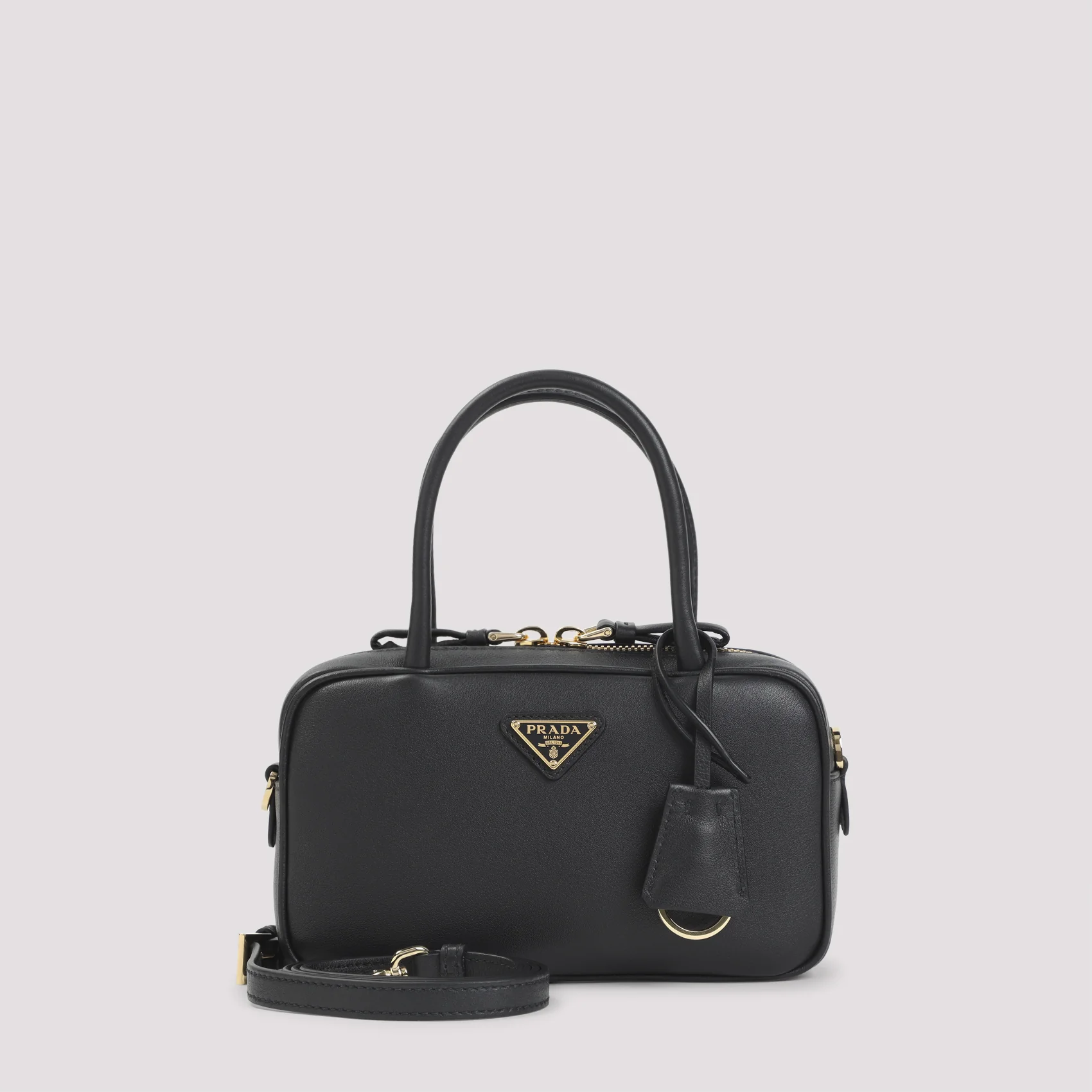 PRADA Mini Leather Hand Bag with Shoulder Strap - Image 7