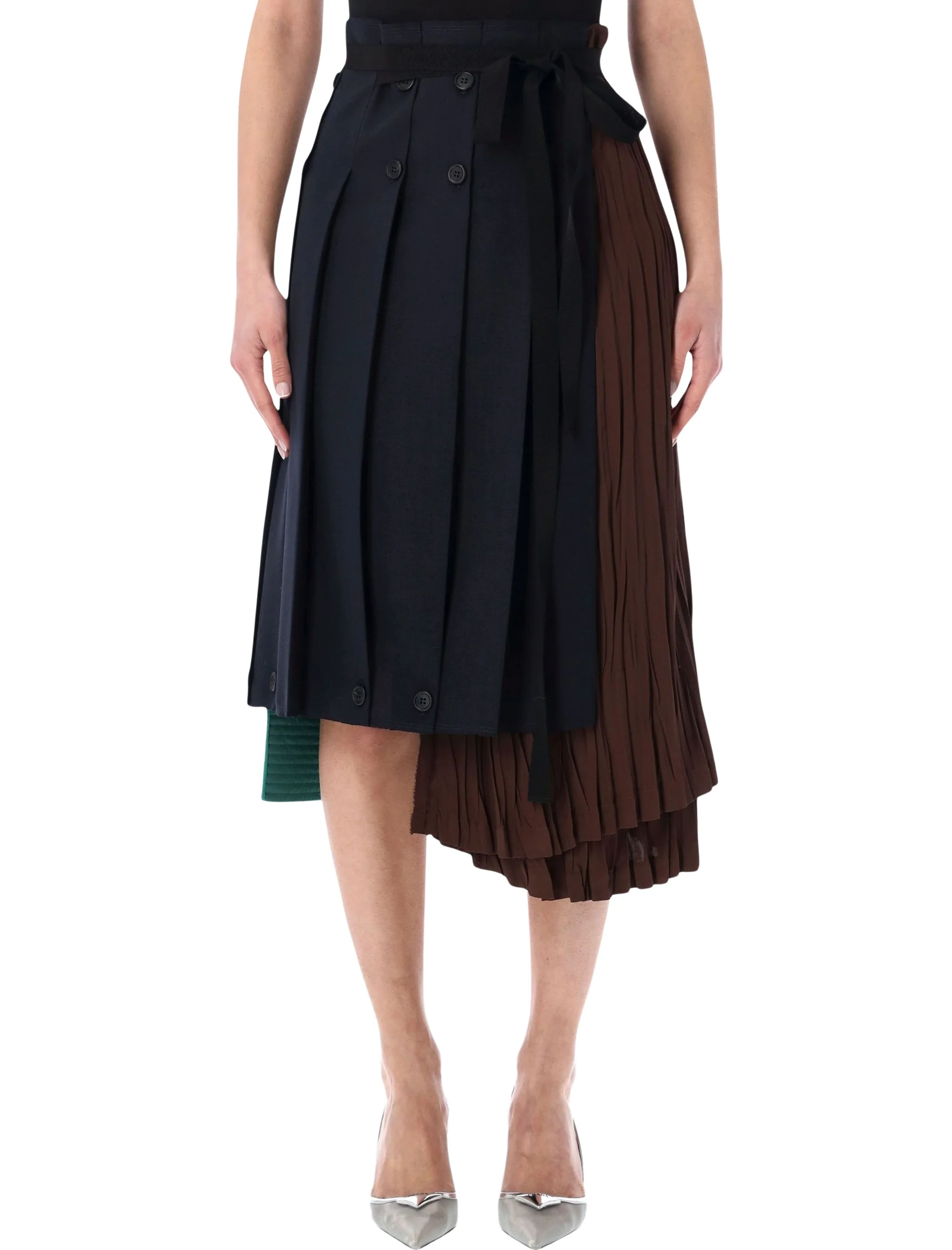 Prada Patchwork Midi Skirt