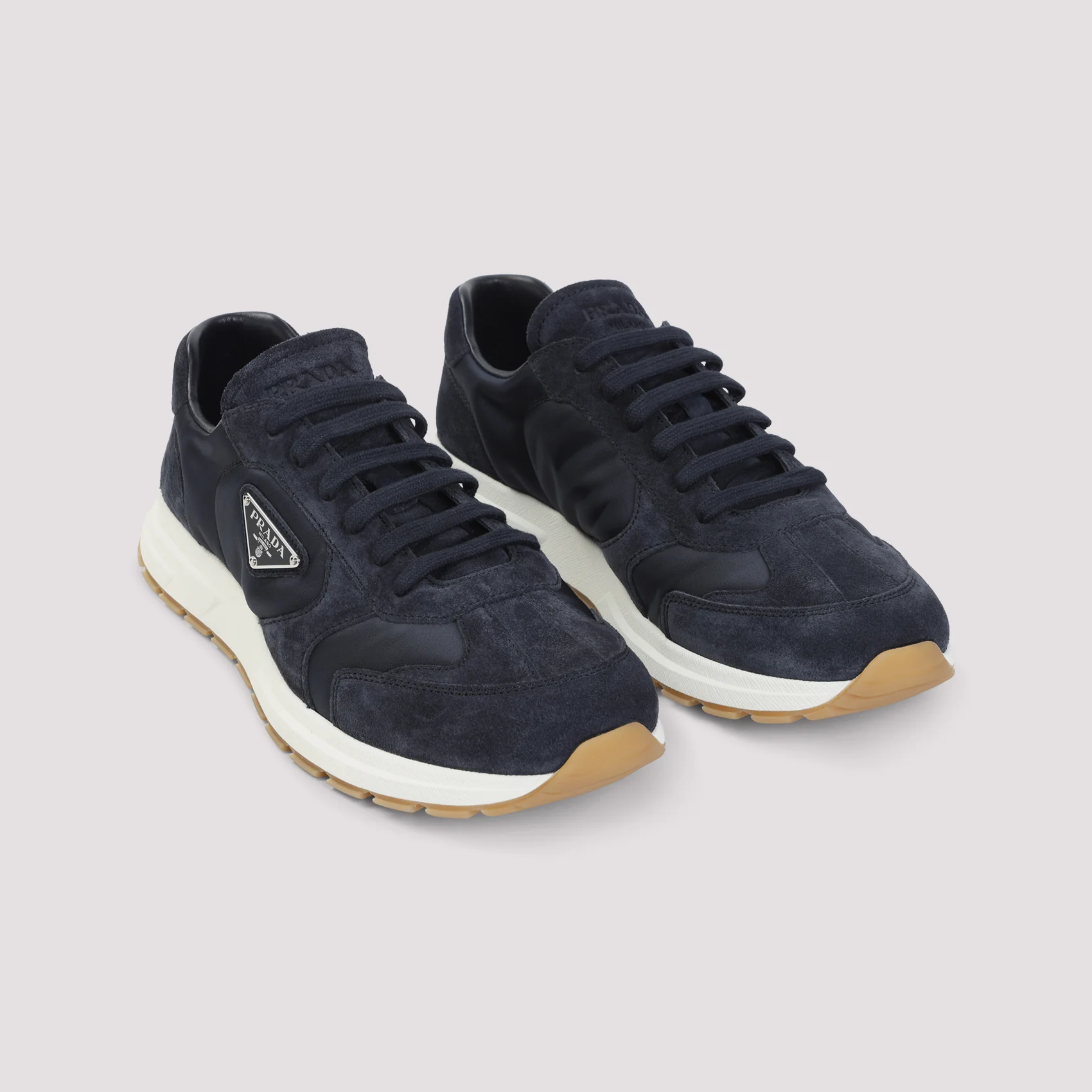 Prada Recycled Suede Leather Sneakers for Men - Image 5