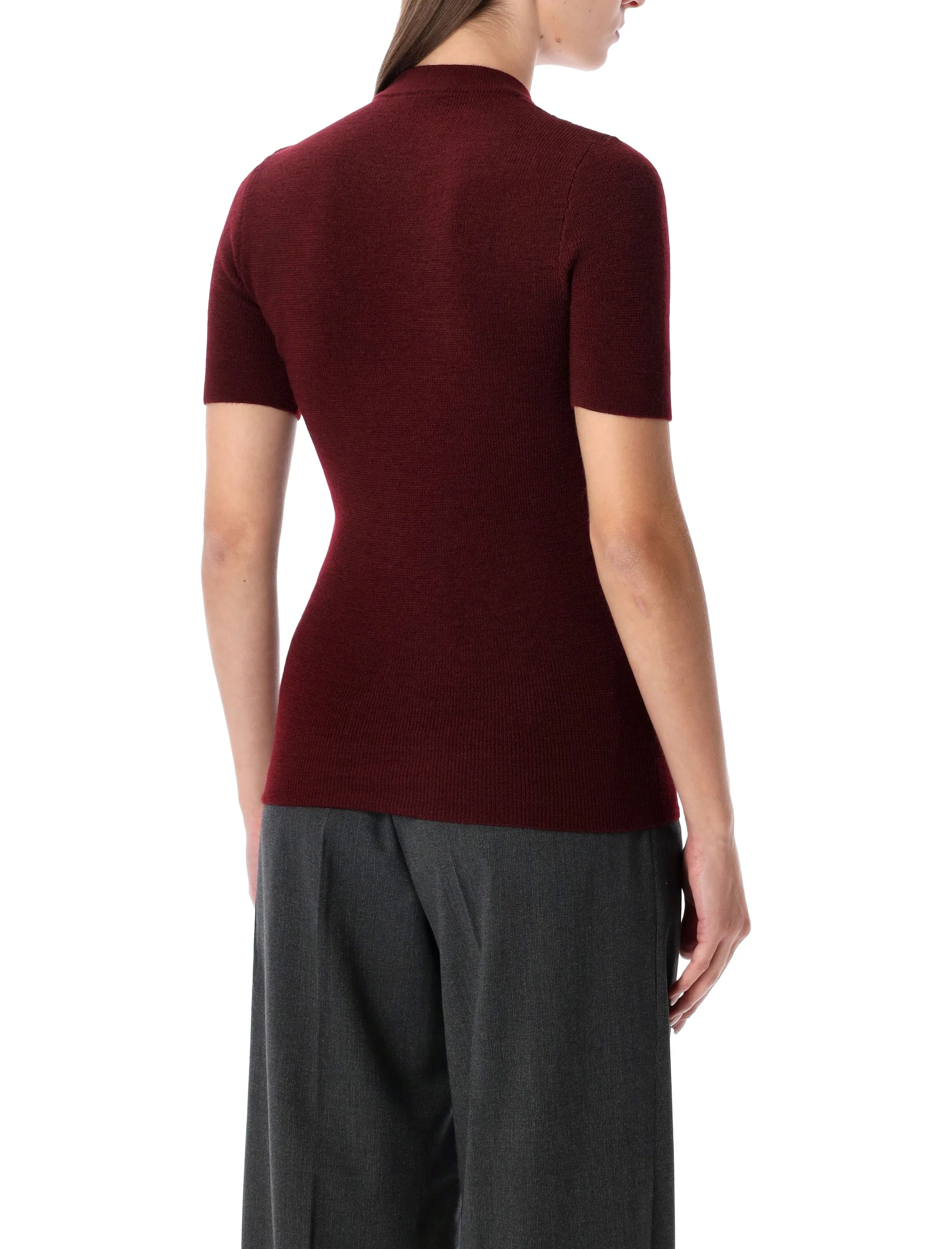 Prada Short-sleeved Wool Sweater with Pendants - Image 2
