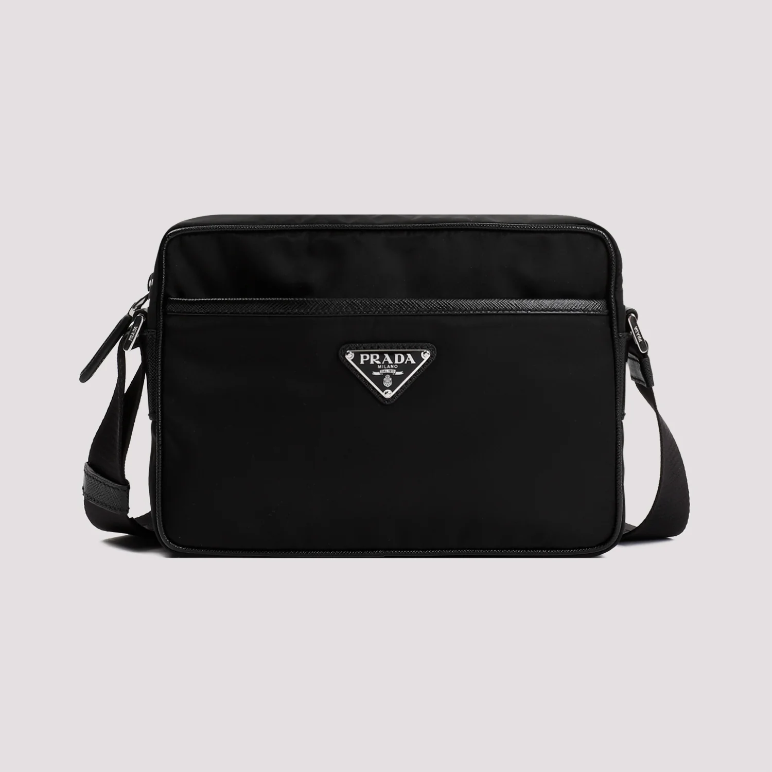 Prada Sustainable Mini Shoulder Bag with Recycled Nylon - W:23cm H:16cm D:7cm - Image 3