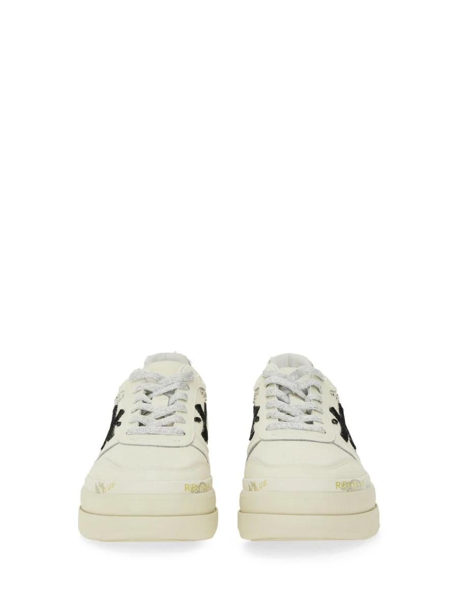 PREMIATA Women's Sneakers in Leather with Zebra Details, Micol 7752 - Image 4