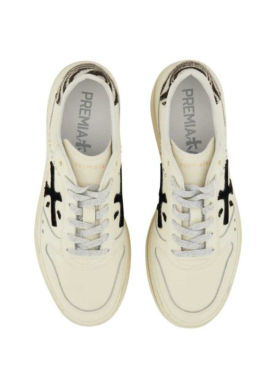 PREMIATA Women's Sneakers in Leather with Zebra Details, Micol 7752 - Image 6