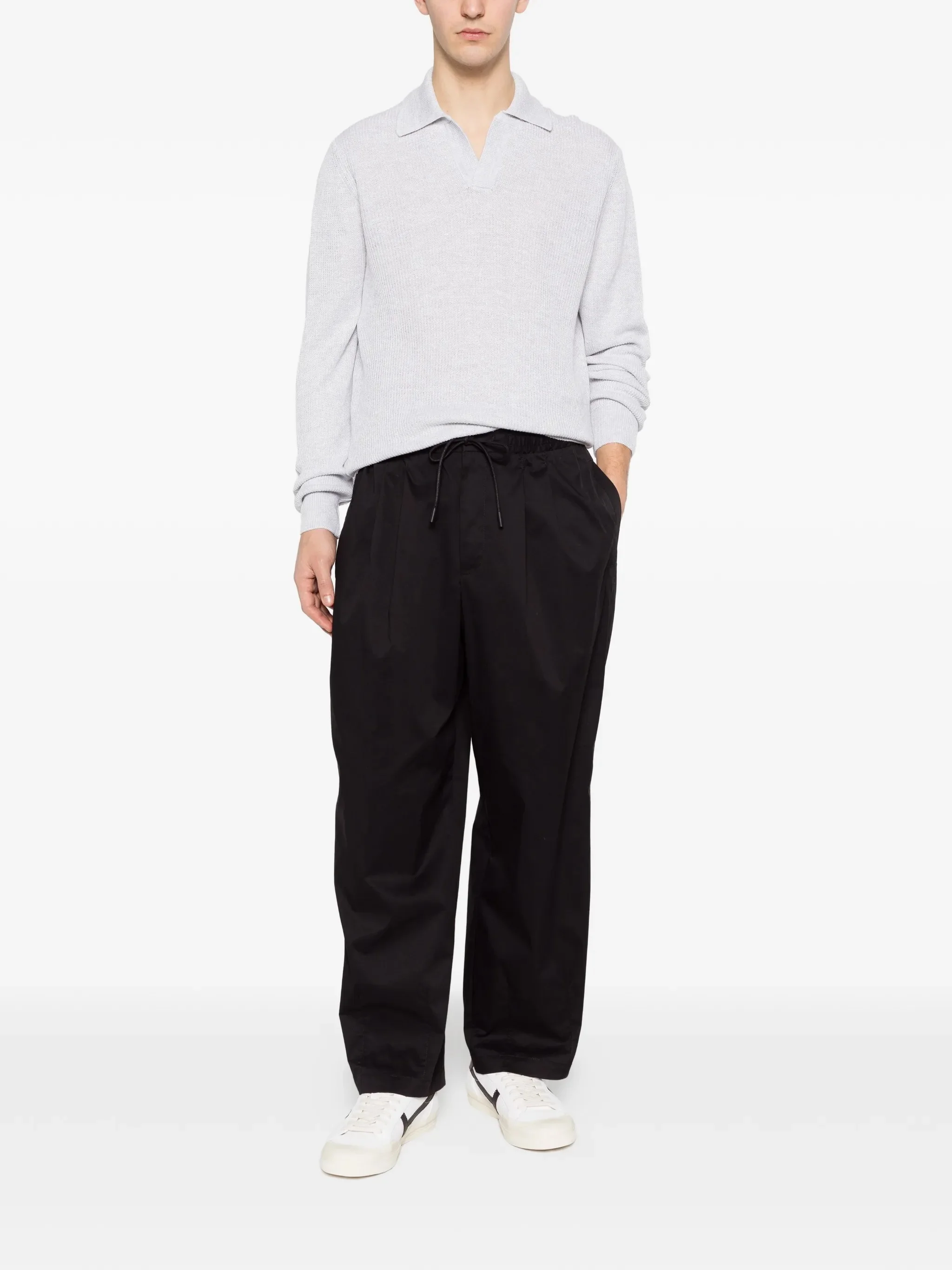 Pt Torino Cotton and Nylon Trousers with Drawstring Waist - Versatile Fit - Image 2