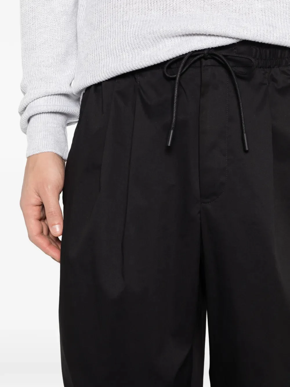 Pt Torino Cotton and Nylon Trousers with Drawstring Waist - Versatile Fit - Image 5