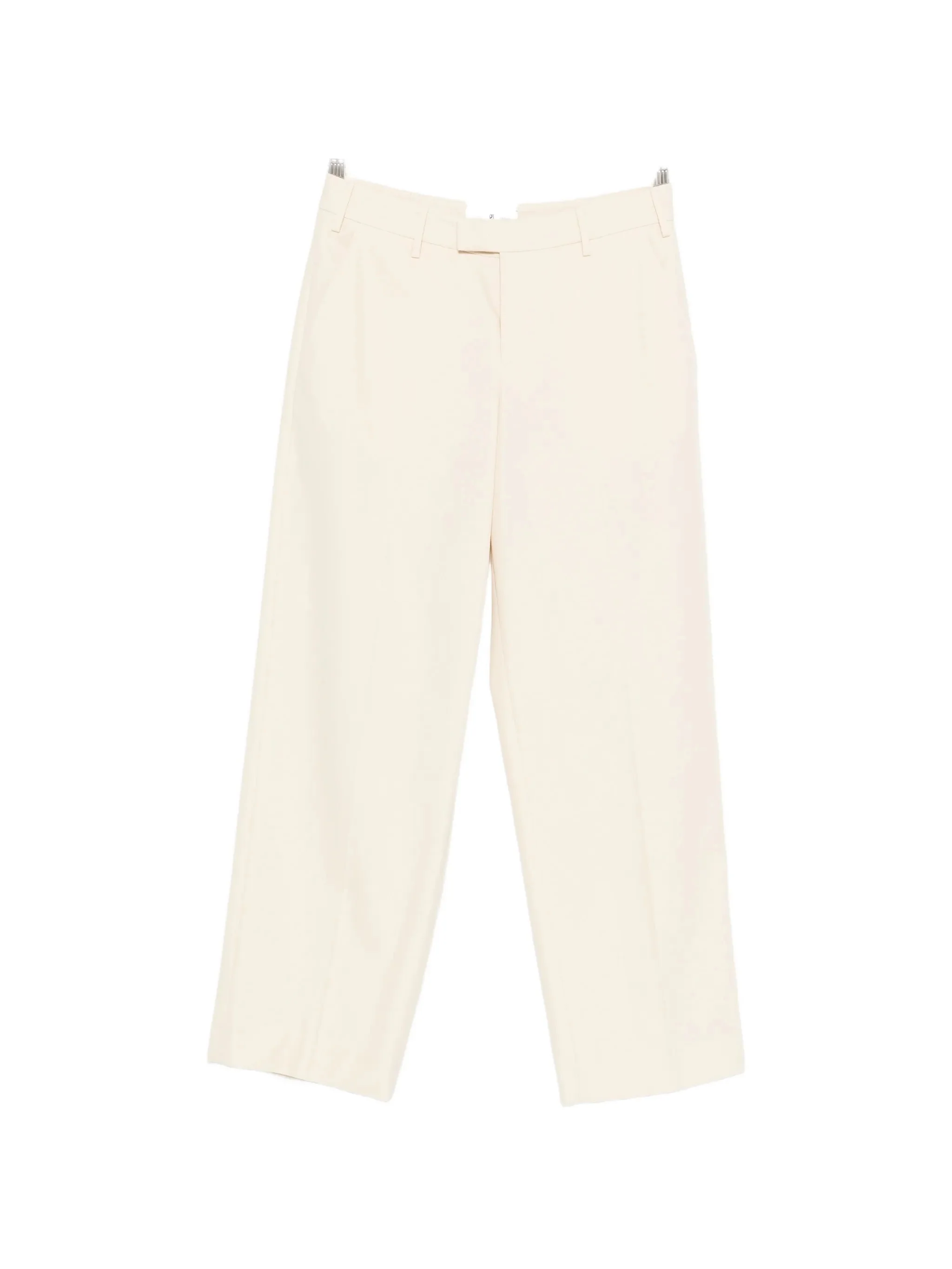 Pt Torino Cotton Trousers with Zip and Hook Closure for Women
