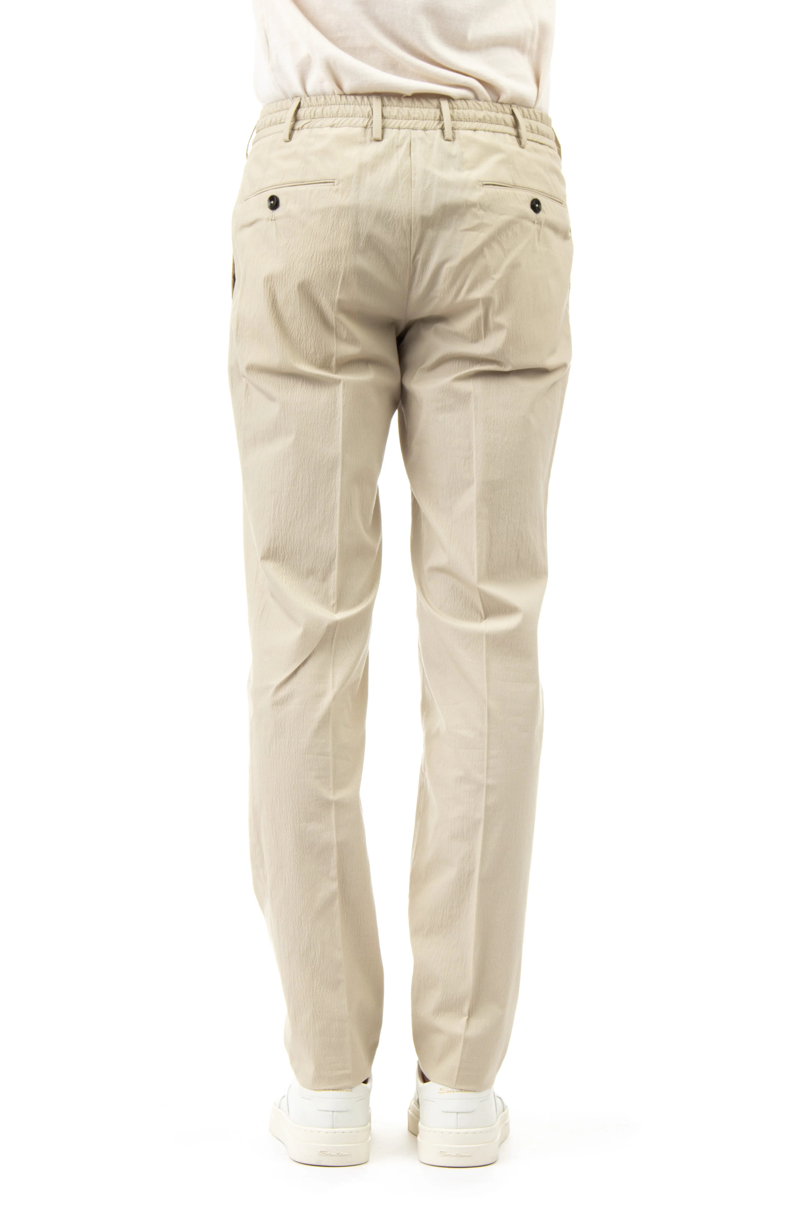 Pt Torino Lightweight Seersucker Trousers for Men - Image 3