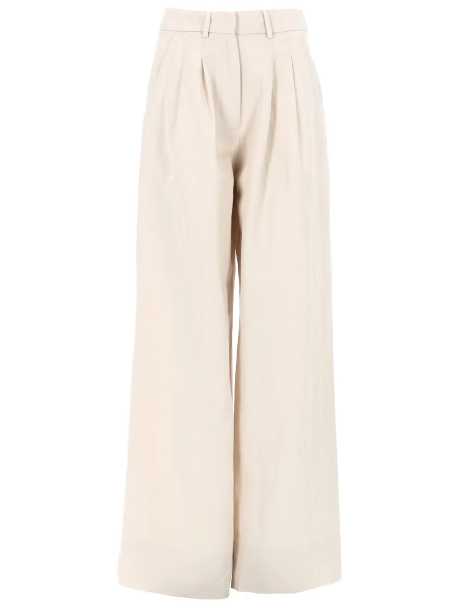 Pt Torino Linen Cotton Lightweight Trousers for Women Size 38