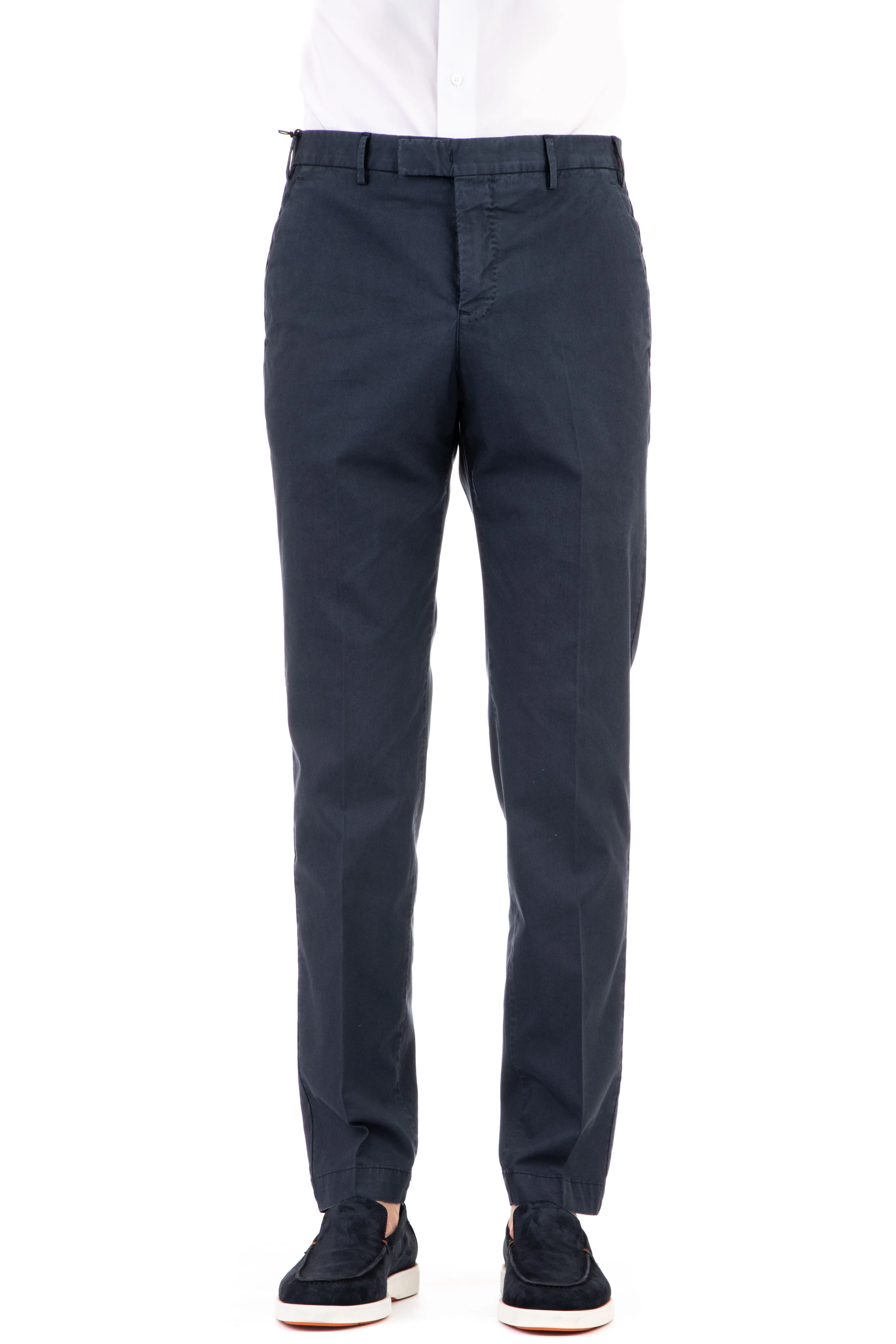 Pt Torino Men's Fine Stretch Cotton Twill Trousers - 290g - Image 2