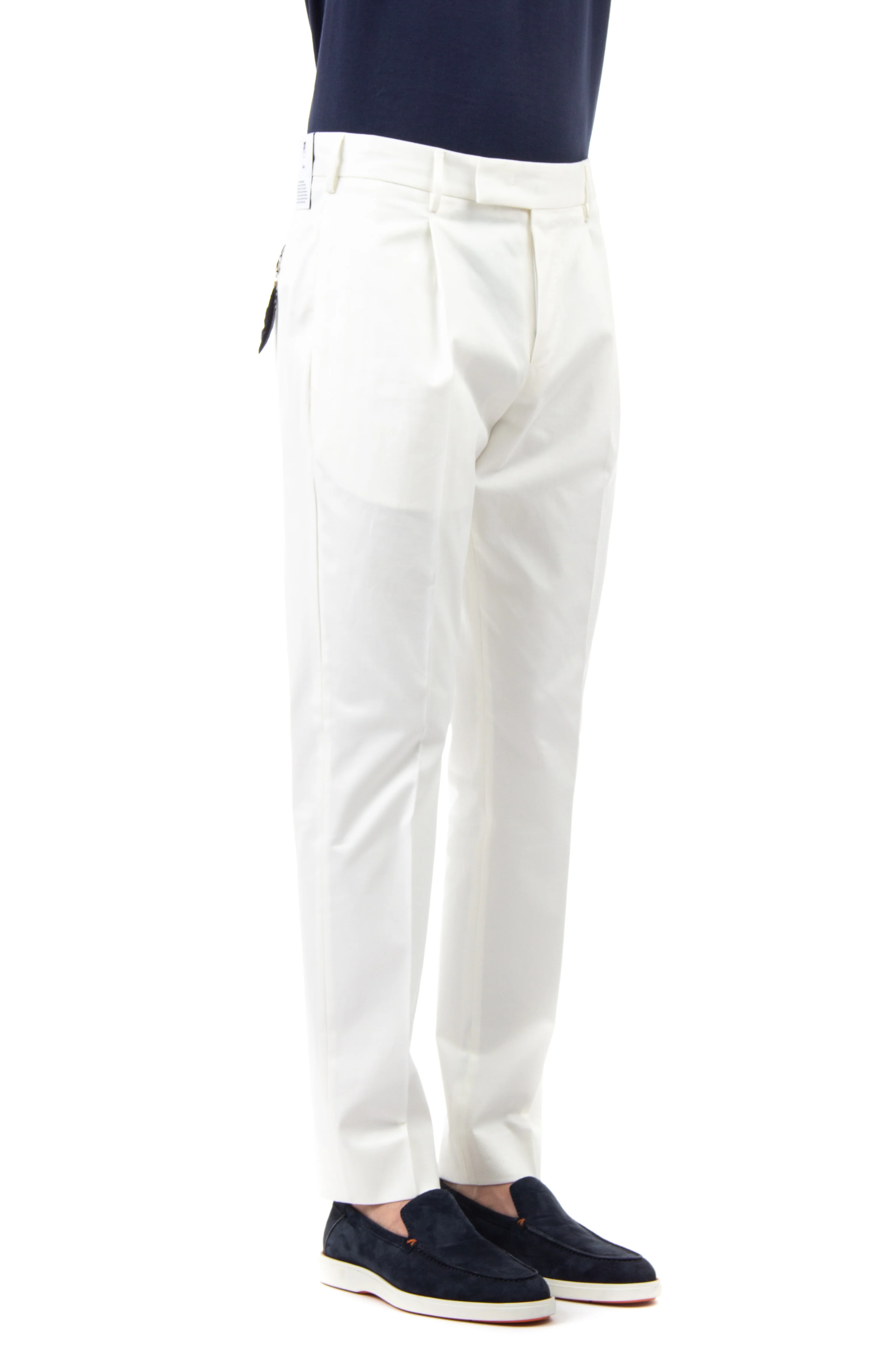 Pt Torino Men's Stretch Cotton Gabardine Trousers - P23 Collection