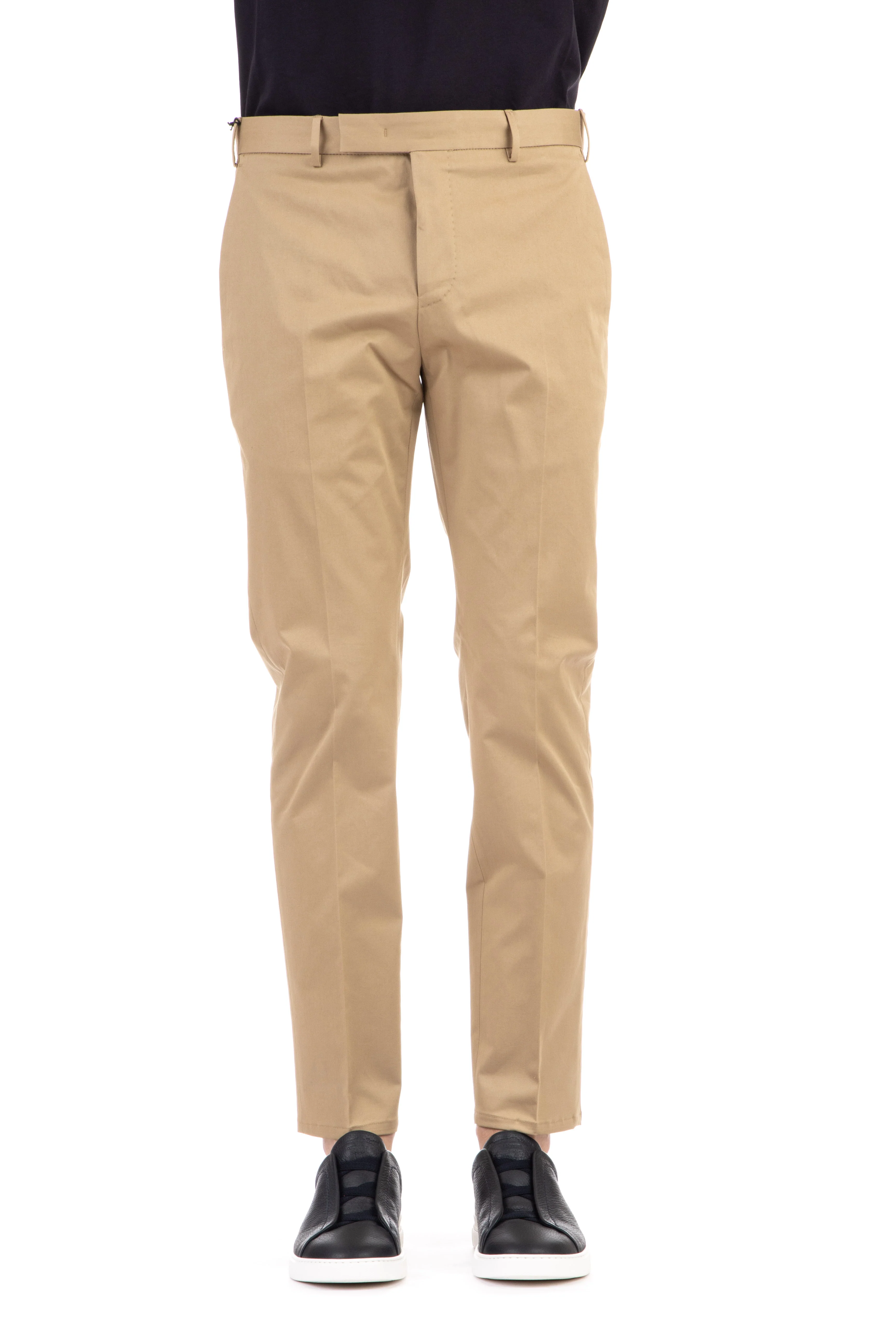 Pt Torino Men's Stretch Cotton Gabardine Trousers - P23 Collection - Image 2