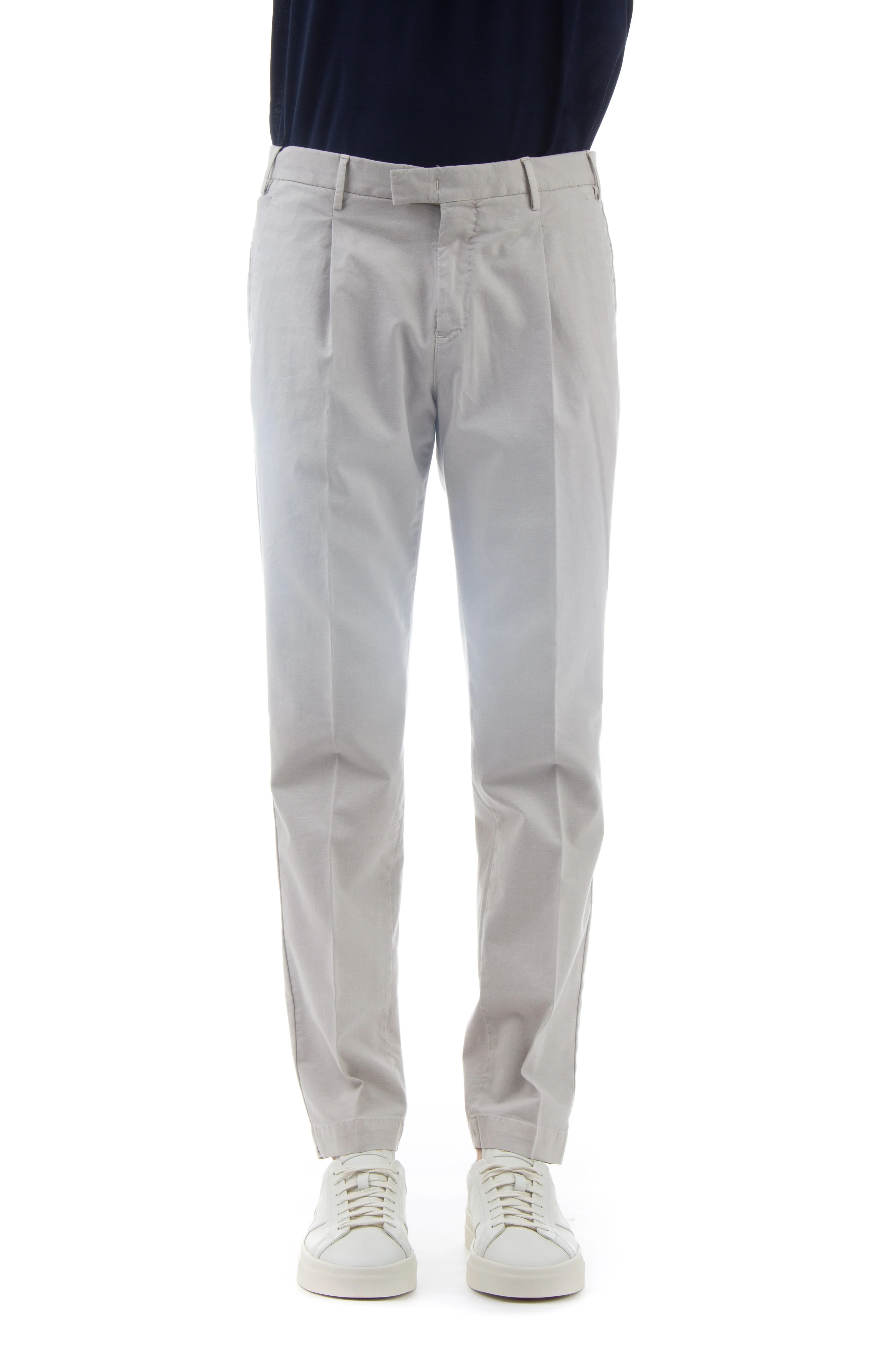 Pt Torino Men's Stretch Cotton Trousers - Lightweight Comfort