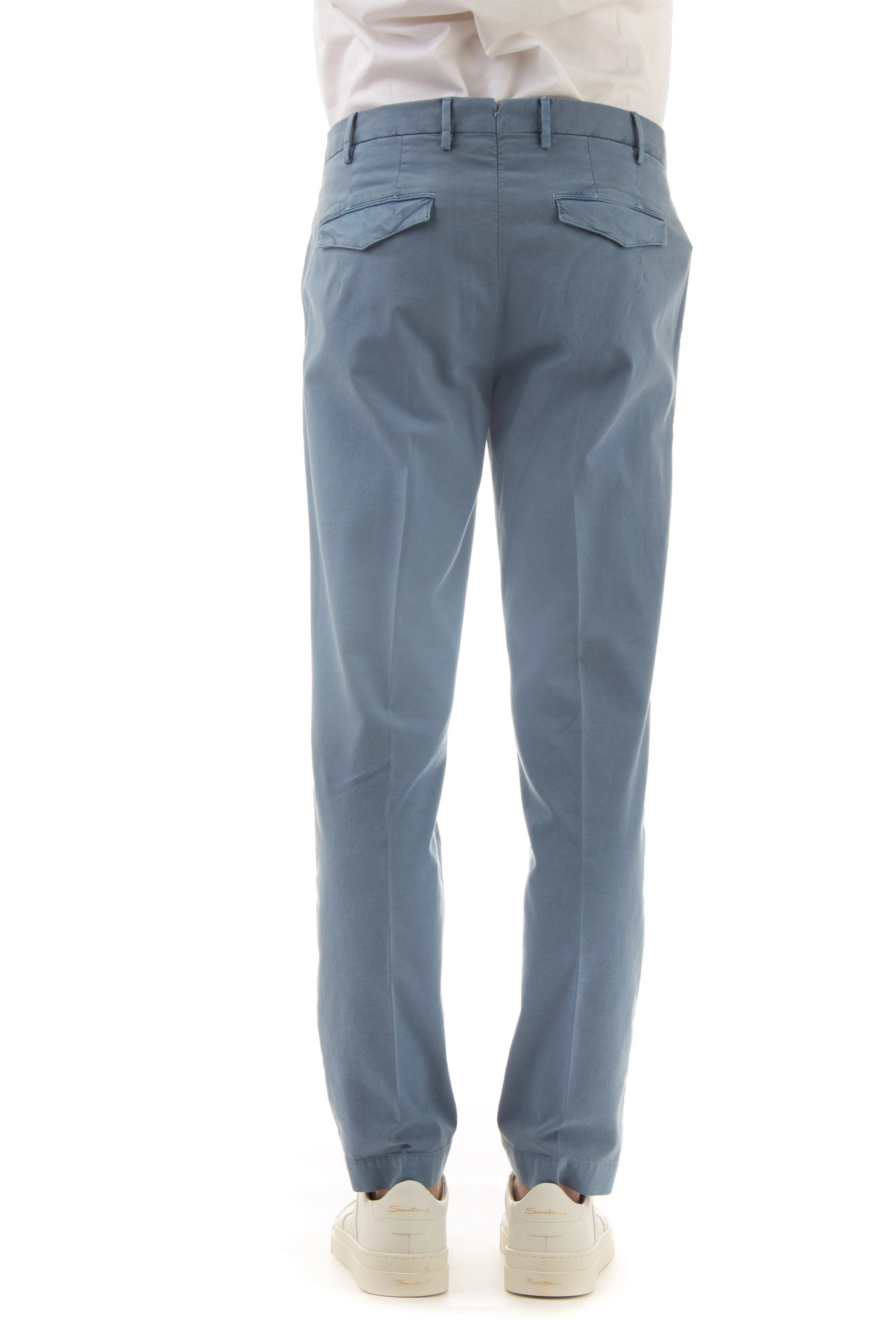 Pt Torino Men's Stretch Cotton Trousers with Mini Design - Image 3