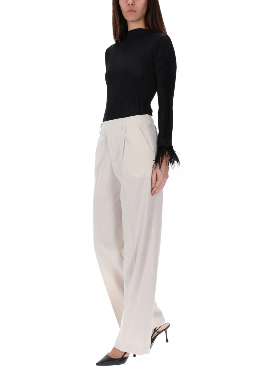 PT TORINO Pleat-detail Wide-leg Tailored Trousers - Image 4