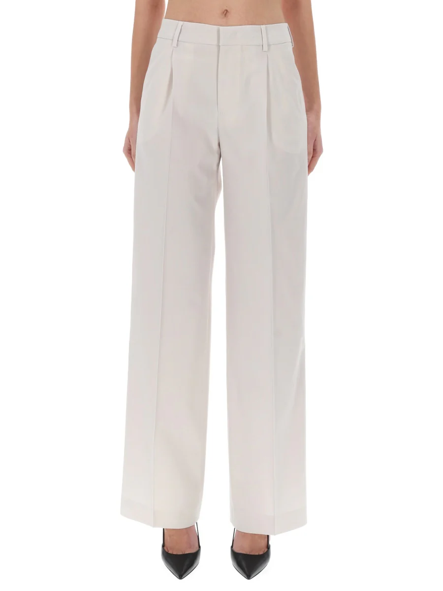 PT TORINO Pleat-detail Wide-leg Tailored Trousers - Image 5