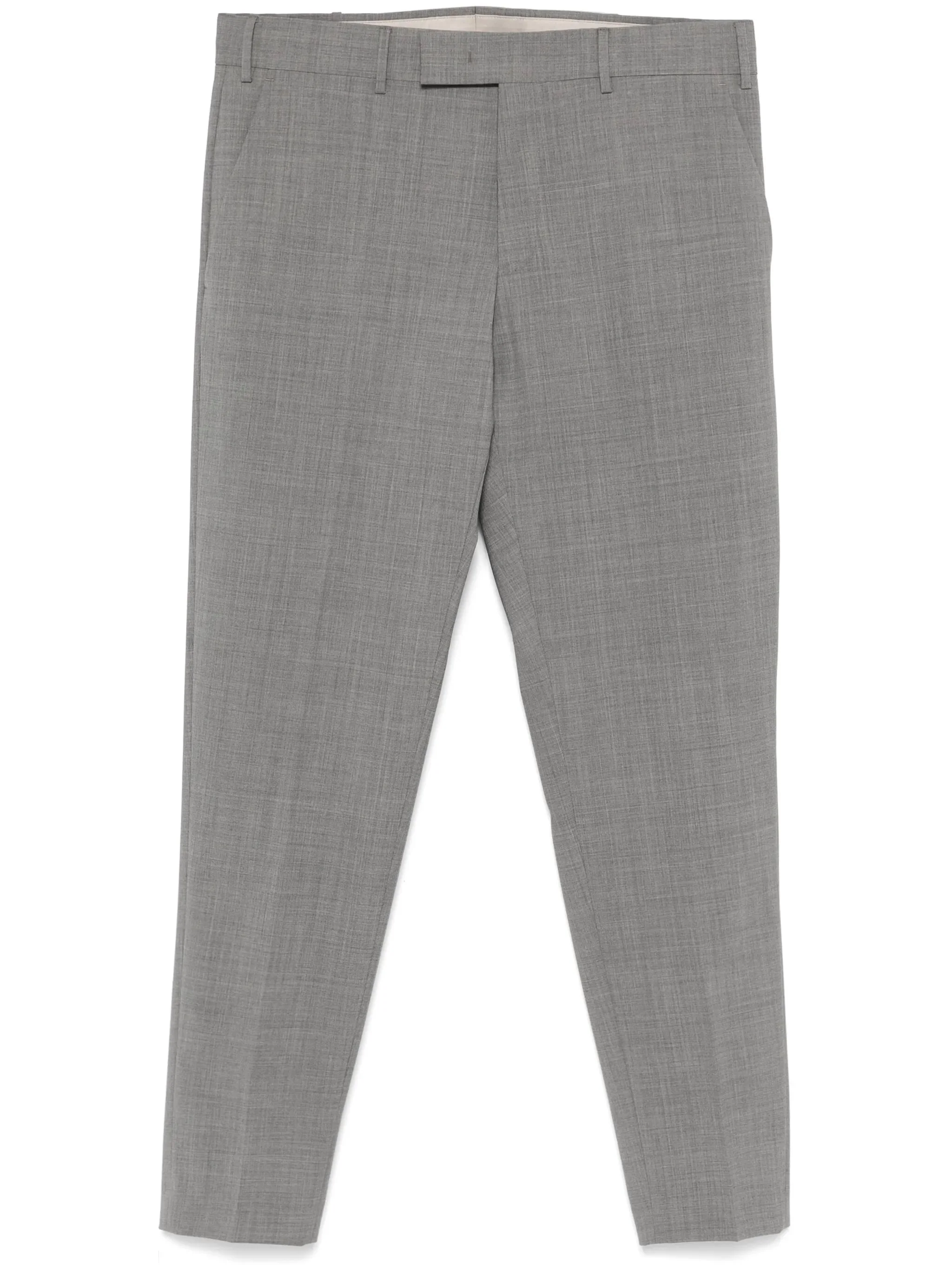 Pt Torino Rebel Fit Wool Trousers with Button and Hook Closure