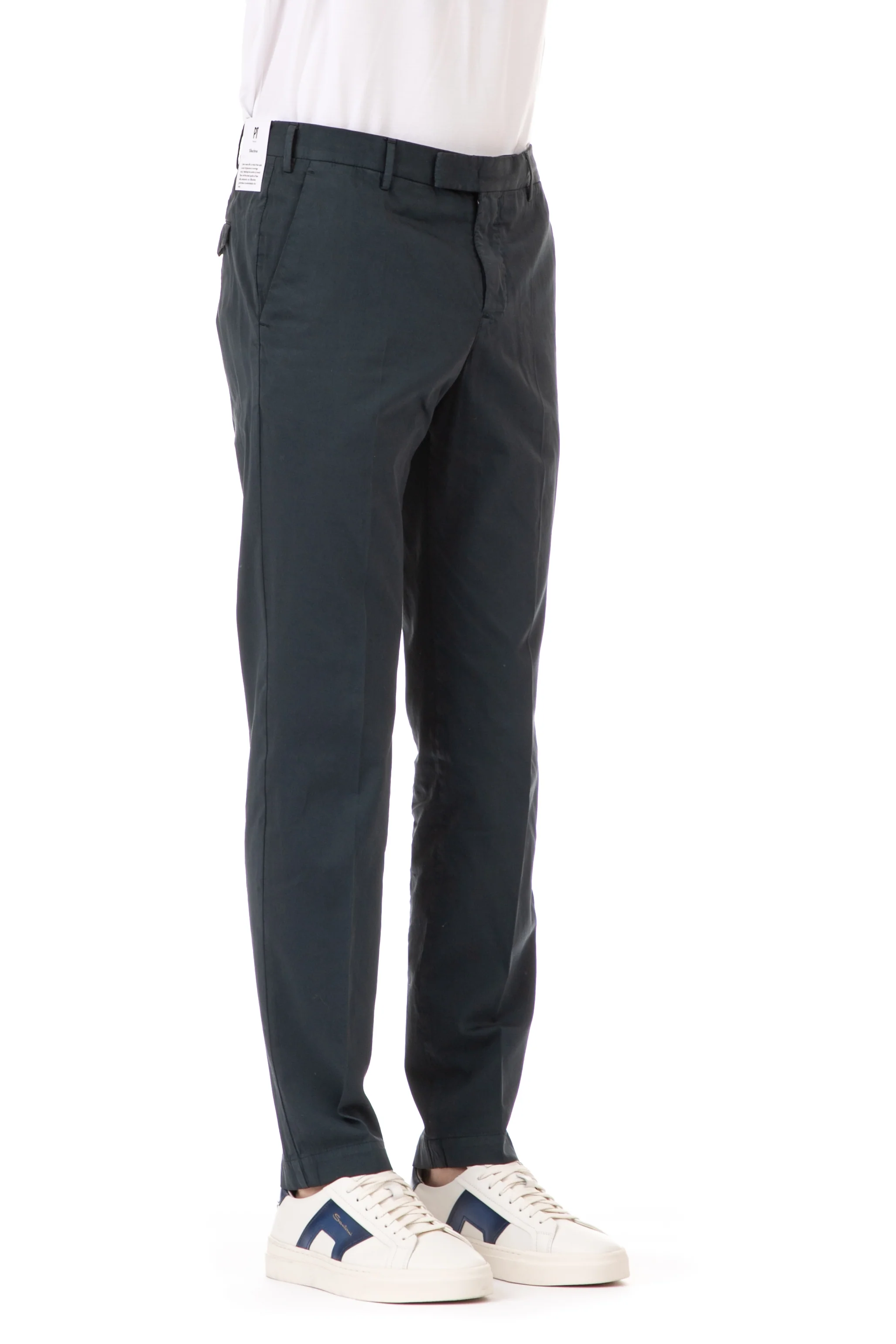 Pt Torino Silk and Stretch Cotton Trousers
