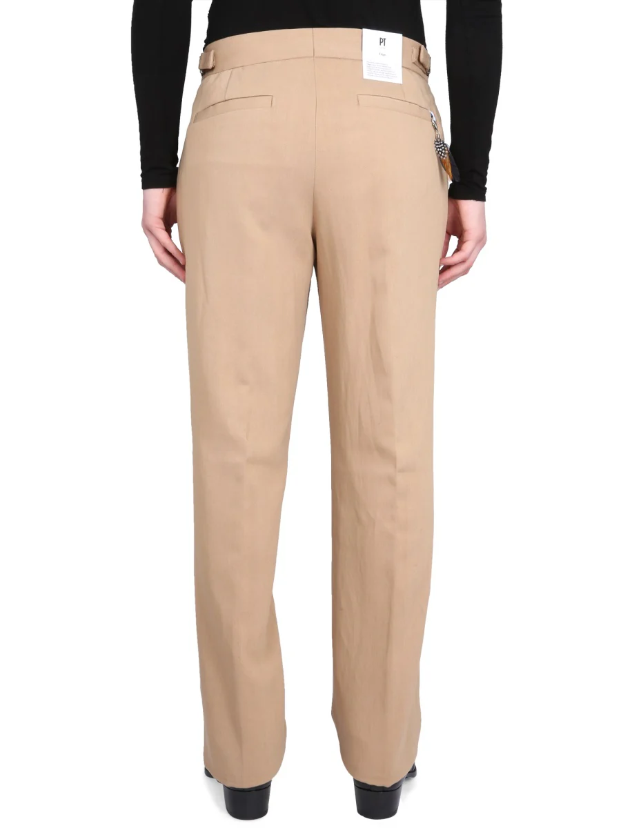 PT TORINO Straight-leg Linen-cotton Blend Trousers - Image 4