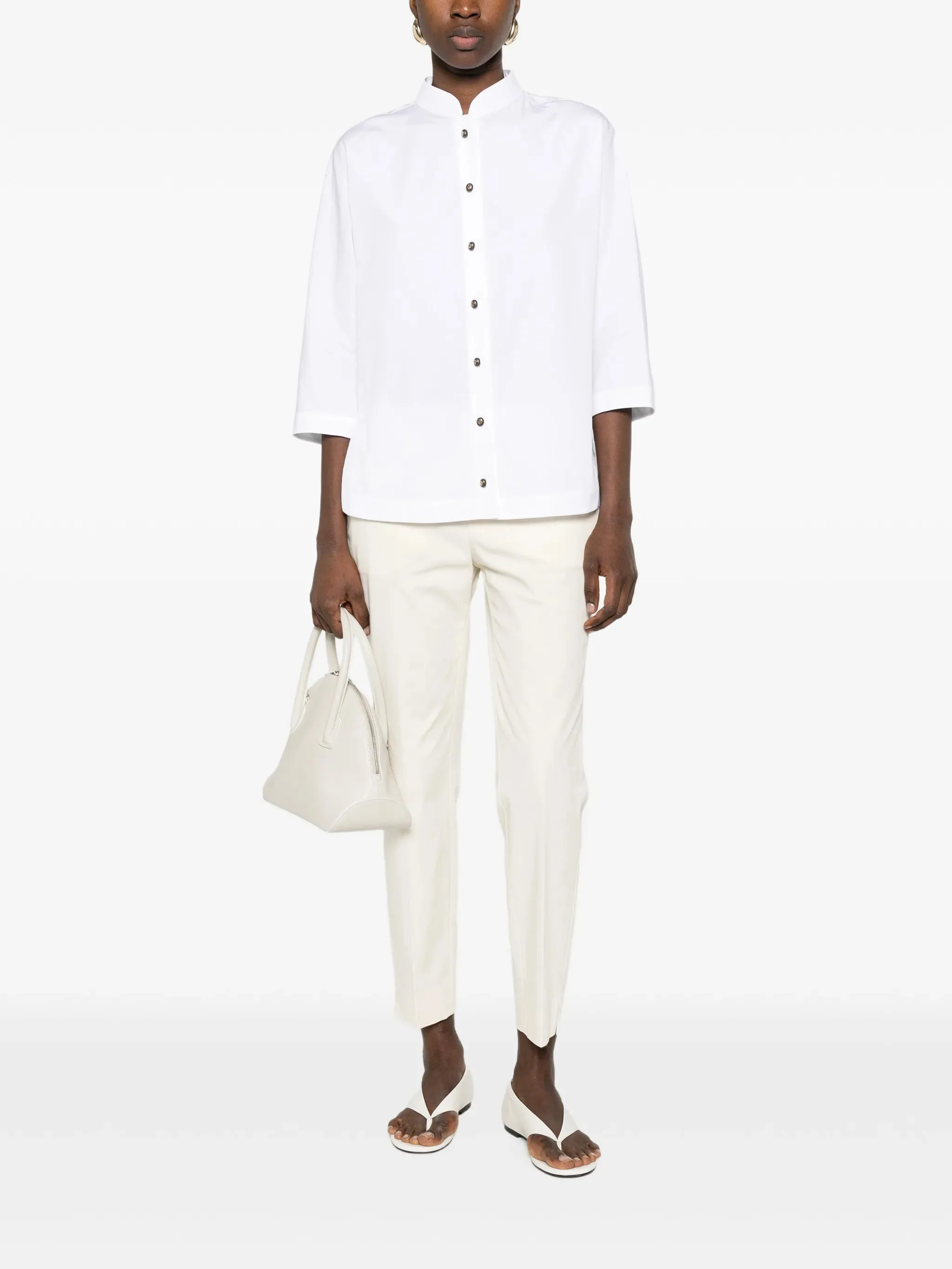 Pt Torino Straight-Leg Trousers with Button and Zip Closure - Women's - Image 2