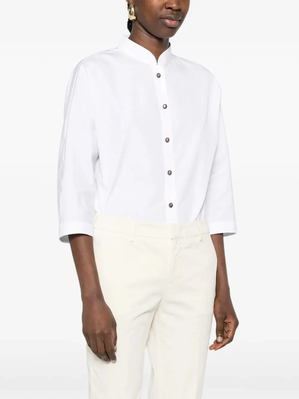 Pt Torino Straight-Leg Trousers with Button and Zip Closure - Women's - Image 3