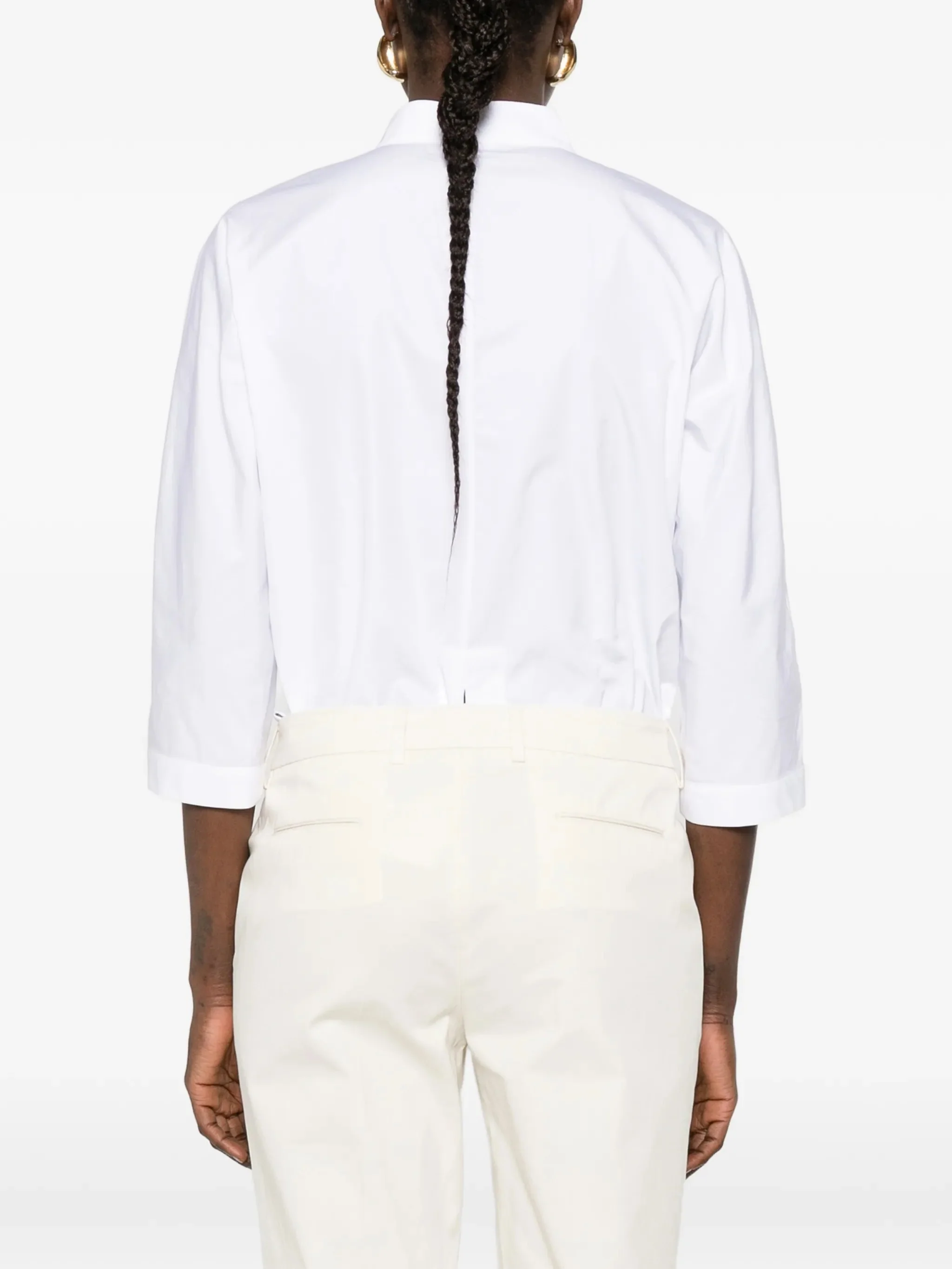Pt Torino Straight-Leg Trousers with Button and Zip Closure - Women's - Image 4