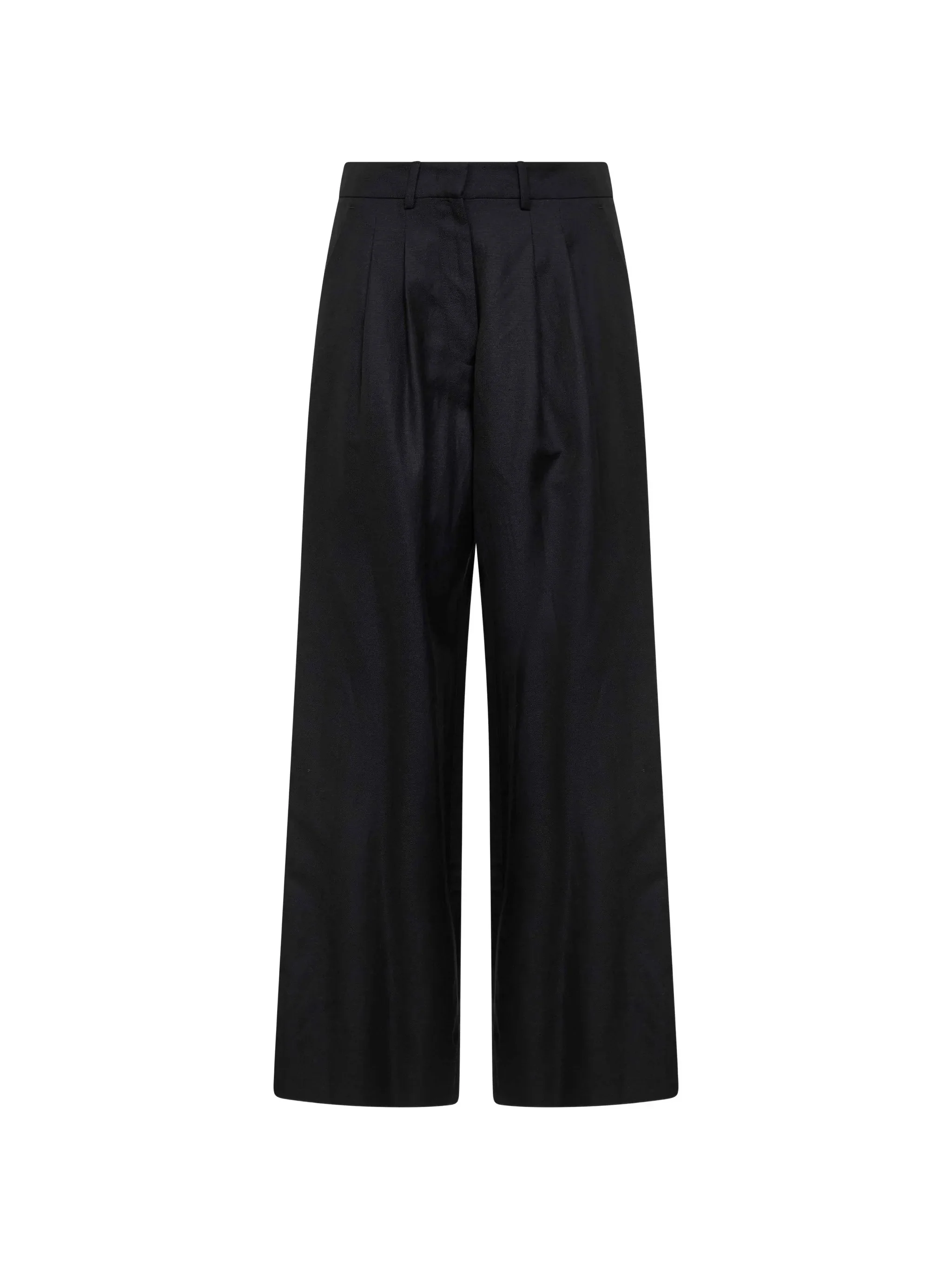 Pt Torino Stylish Wide-Leg Trousers with Zip and Hook Closure