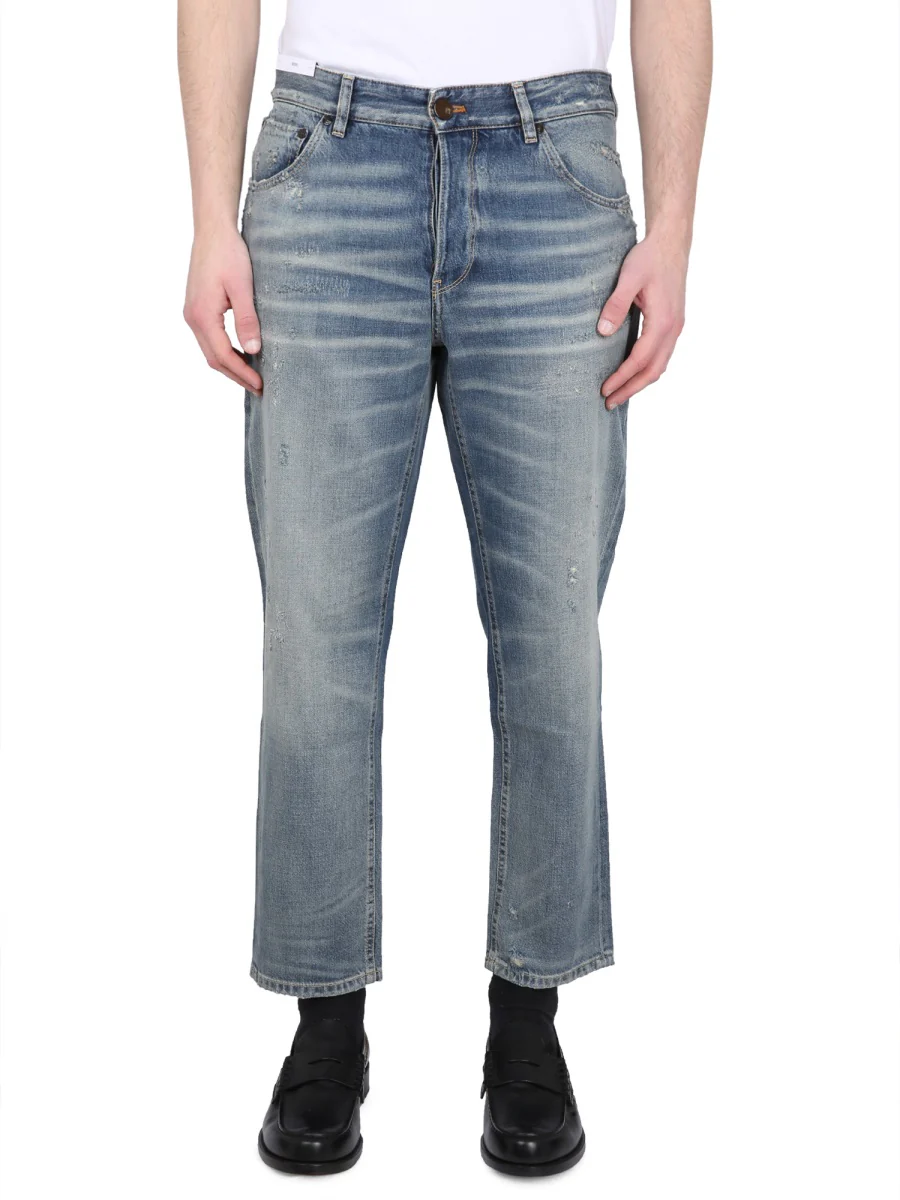 PT TORINO Whiskering-effect Straight-leg Jeans