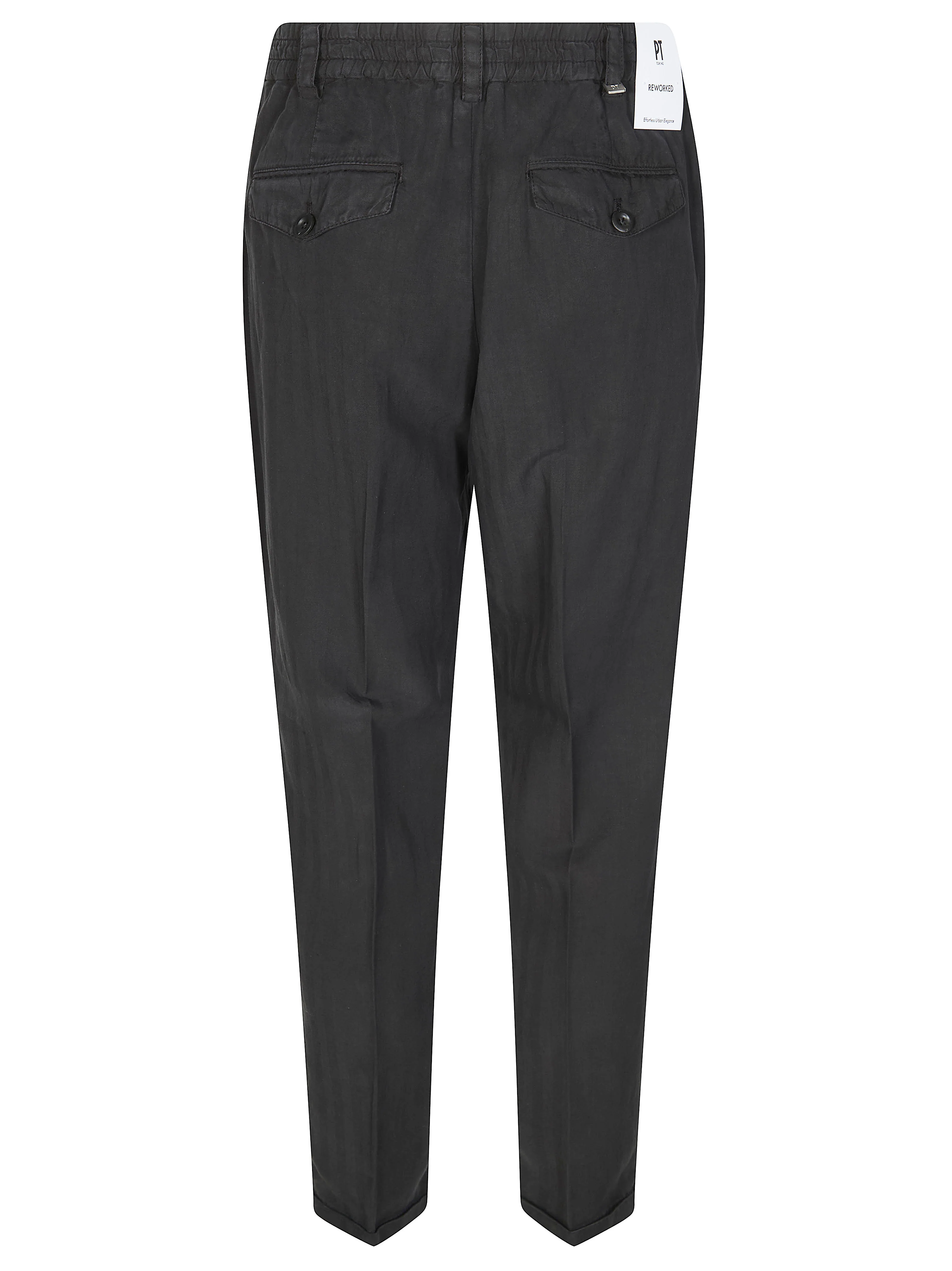 Pto1 Men's Elastic Waist Carrot Fit Trousers - Image 2