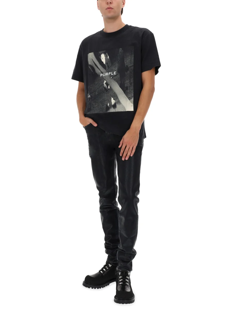 PURPLE BRAND Coated Skinny Jeans - Image 3