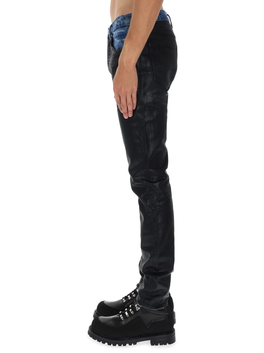 PURPLE BRAND Coated Skinny Jeans - Image 4