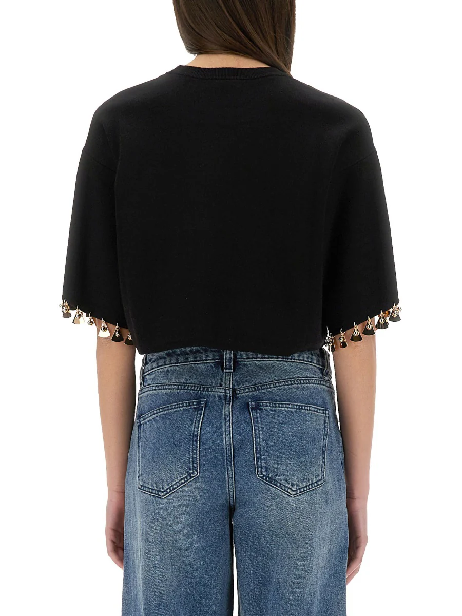RABANNE Knitted Cropped T-shirt - Image 4